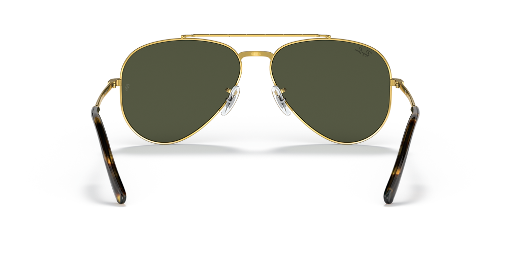 Ray-Ban New Aviator L (58 - 14) with Green lenses and Gold frame