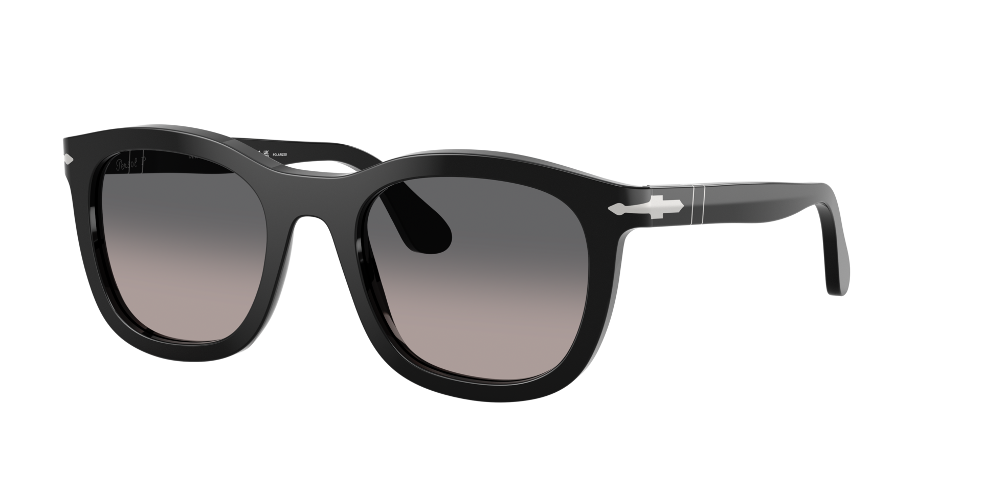 Persol Unisex Black/Grey Po3395s 95/M3 Sunglasses Acetate Pantos Polarized Nuanced - Image 3