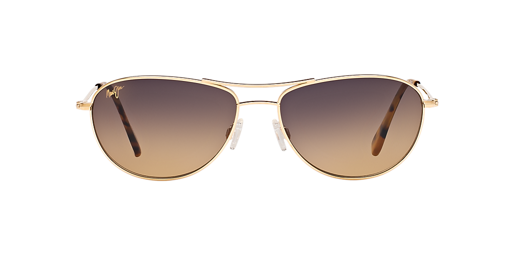 Maui Jim Gold Frame Brown Lens Sunglasses Maui Jim Hau Oli L (59 - 12) with Brown lenses and Gold  main image 3