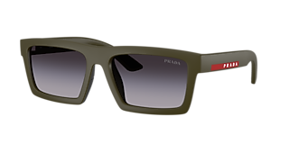 Prada Linea Rossa PS 04ZS XXL (56 - 16) with Grey lenses and Green