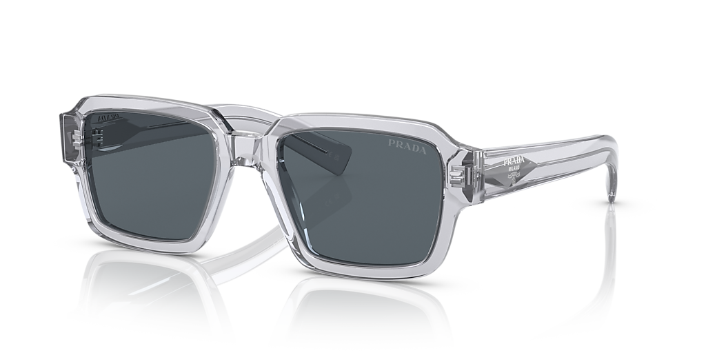 Prada PR 02ZS S (52 - 20) with Blue lenses and Grey frame