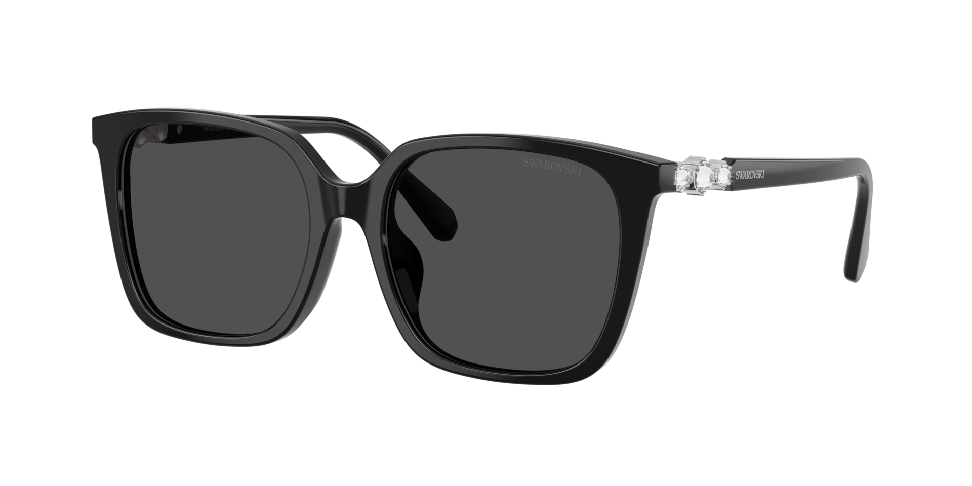 Swarovski Woman Sunglass SK6053D -  Frame color: Black, Lens color: Dark Grey