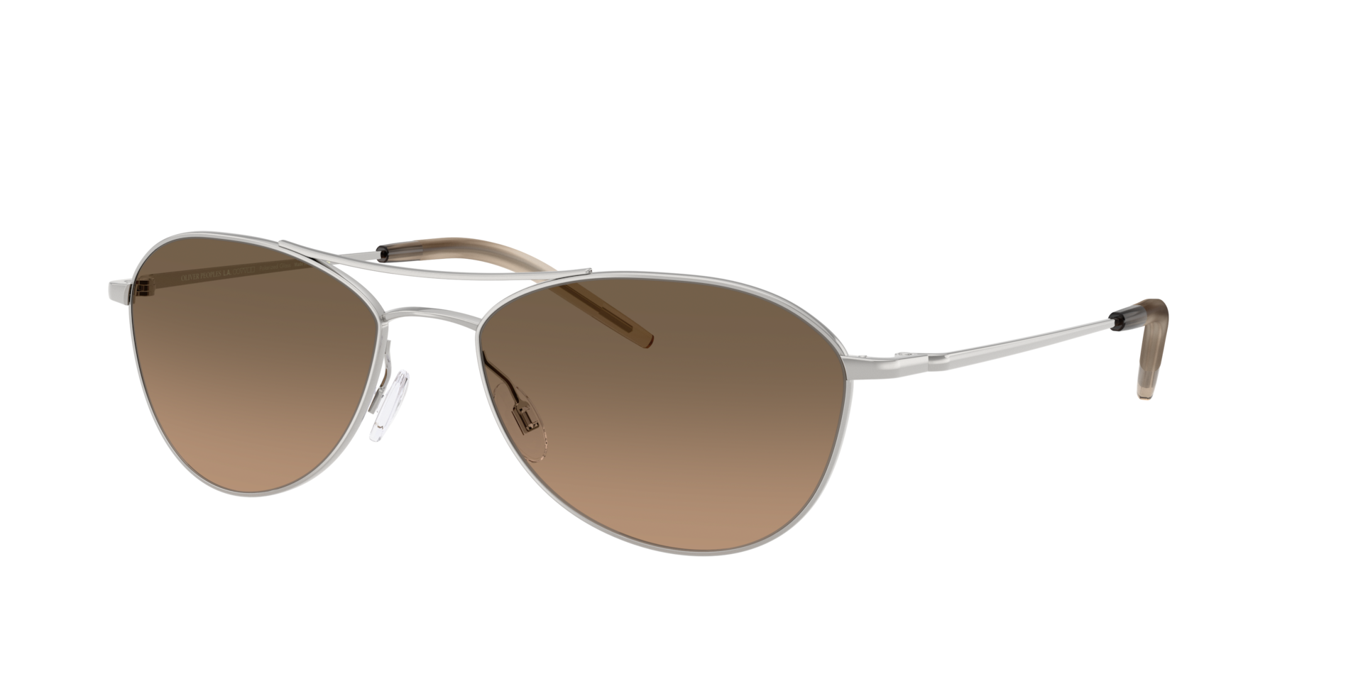 Oliver Peoples Unisex Sunglass OV1358S Aero II -  Frame color: Silver, Lens color: Sandstone Gradient Polarised
