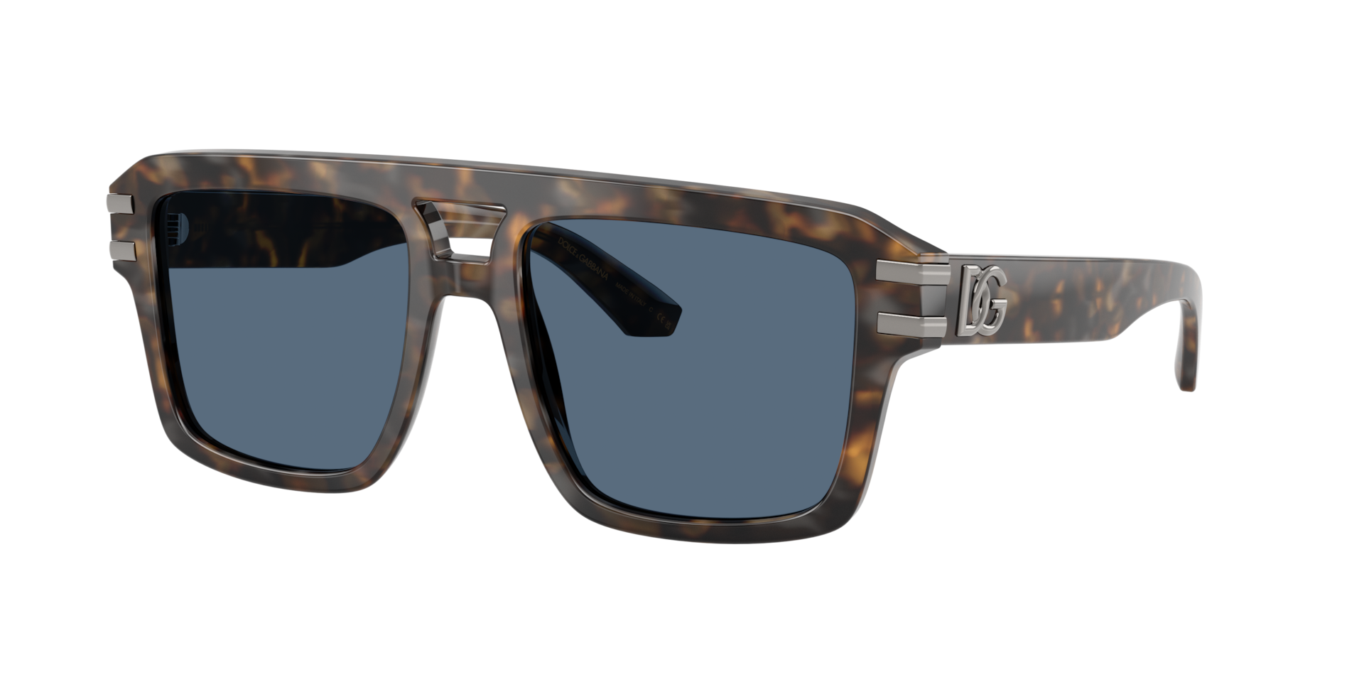 Dolce&Gabbana Mann Sunglass DG4562 - Rahmenfarbe: Braun Blau Havanna, Linsenfarbe: Dunkelblau