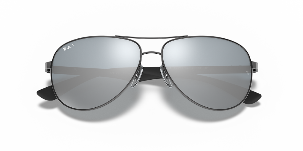 Ray-Ban Carbon Fibre XL (61 - 13) with Silver lenses and Grey