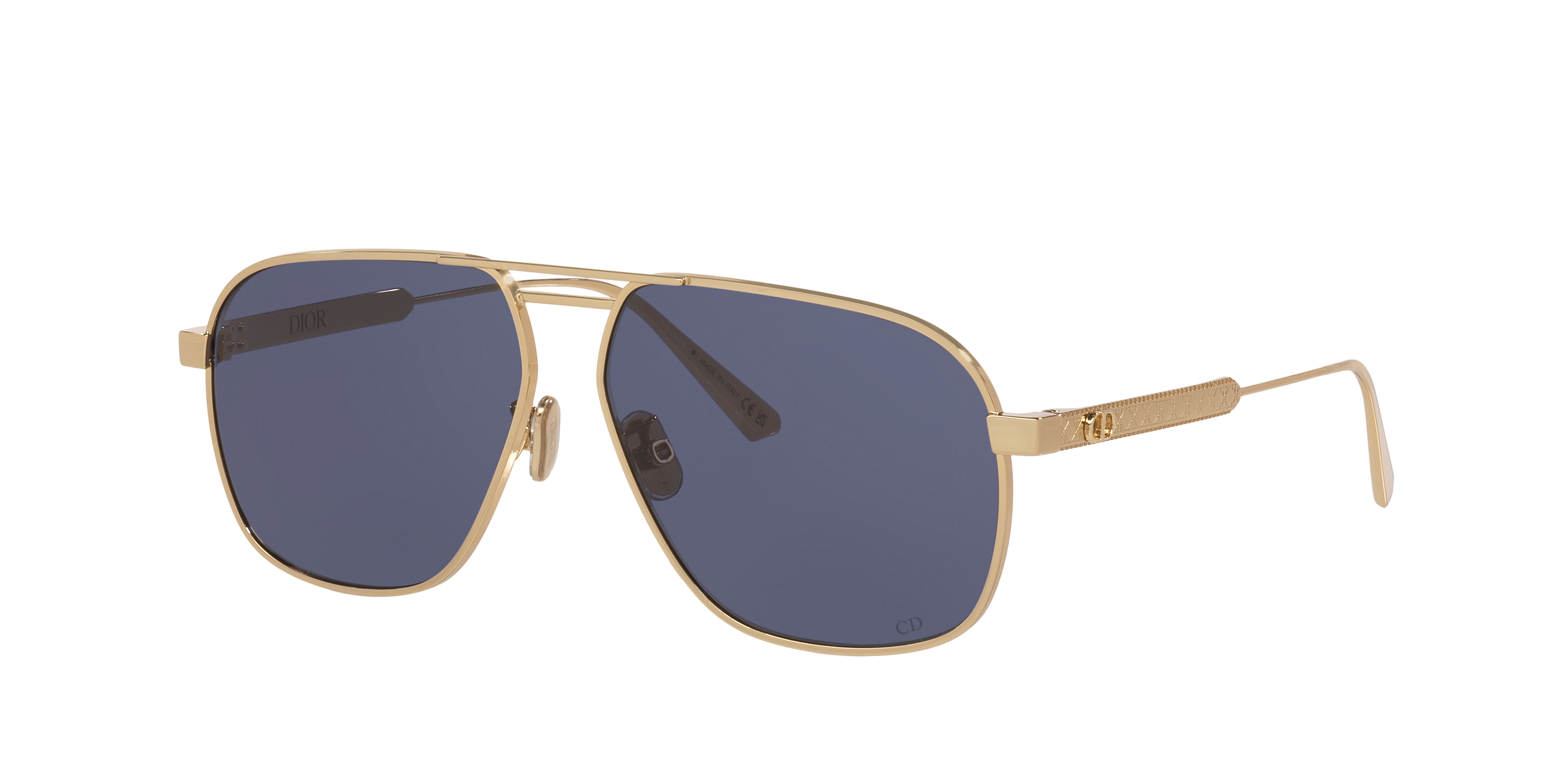 DIOR Woman Sunglass Diorcannage A3U -  Frame color: Gold, Lens color: Blue