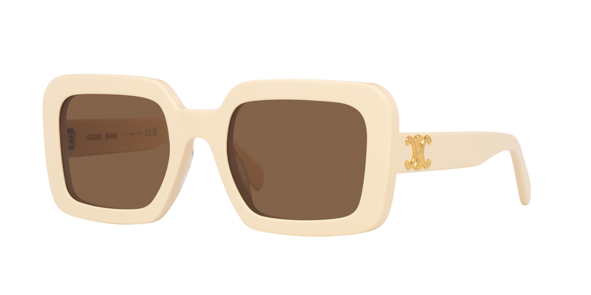 Celine Femme Sunglass CL40304U - Couleur du Monture Ivoire Couleur de Lentille Brun 301 €