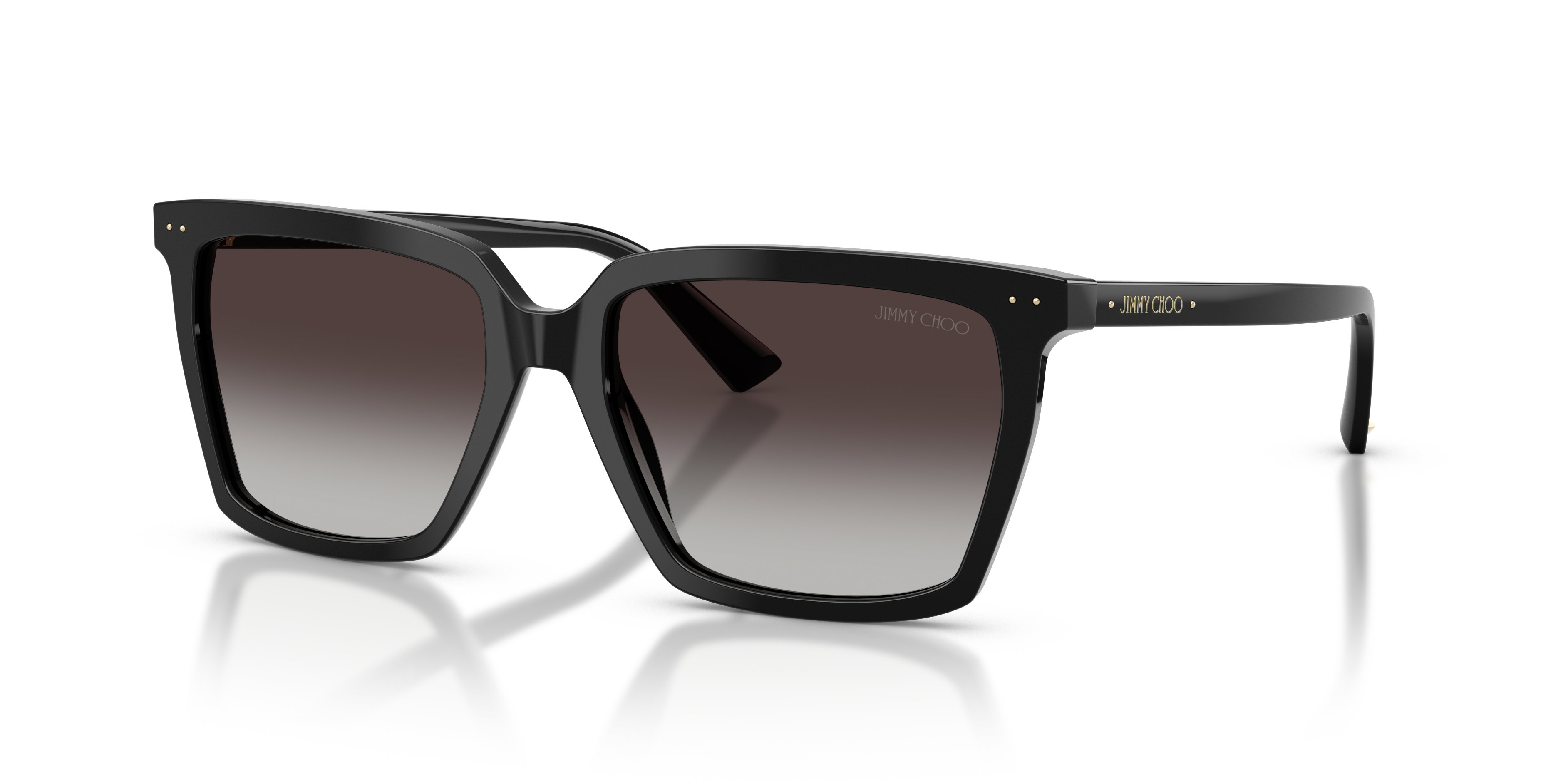 Jimmy Choo JC5051 M (55 - 17) com Lentes Cinza e Armação Preto