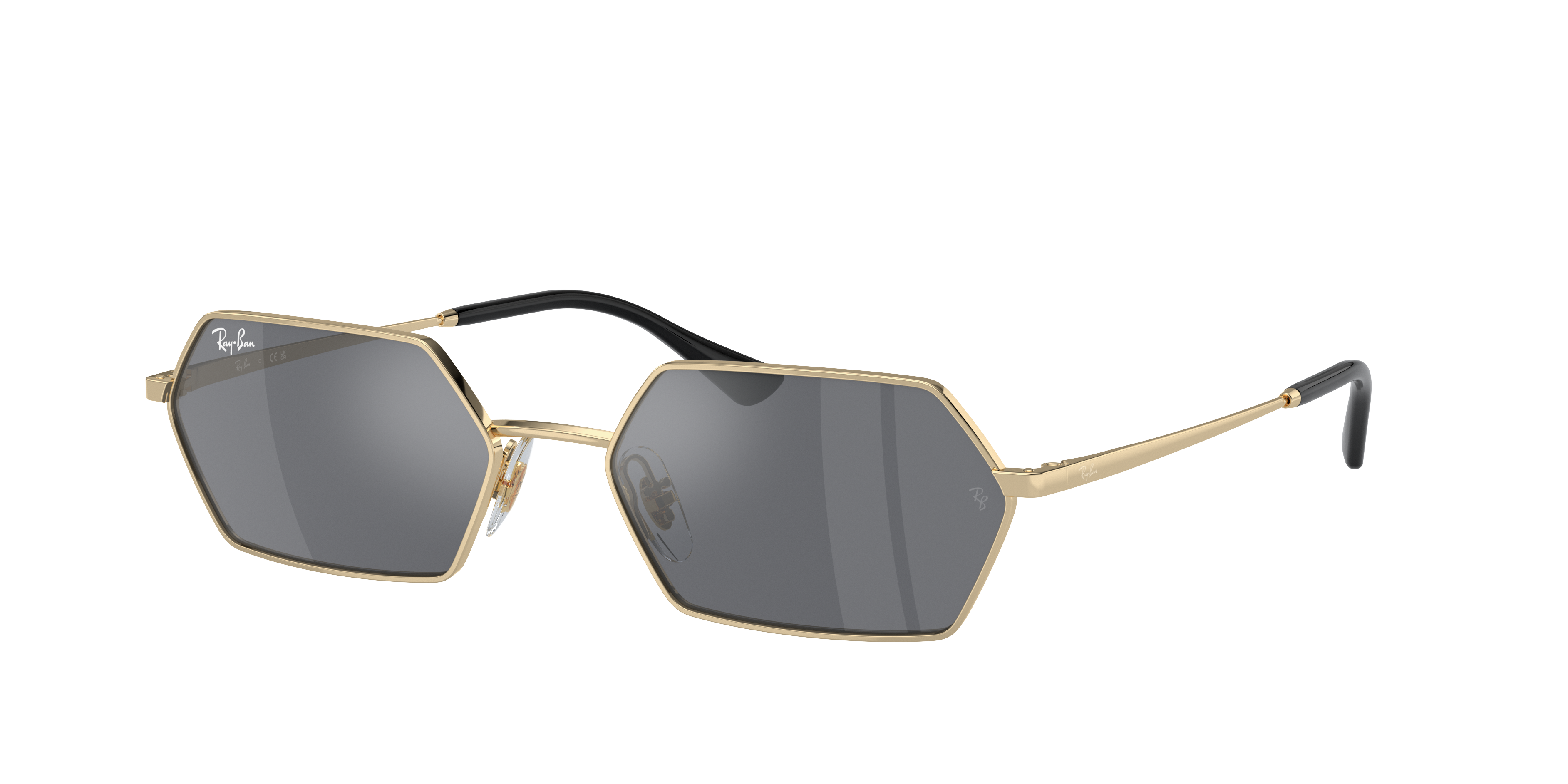 Ray-Ban Yevi Bio-Based L (55 - 18) with Grey lenses and Gold frame