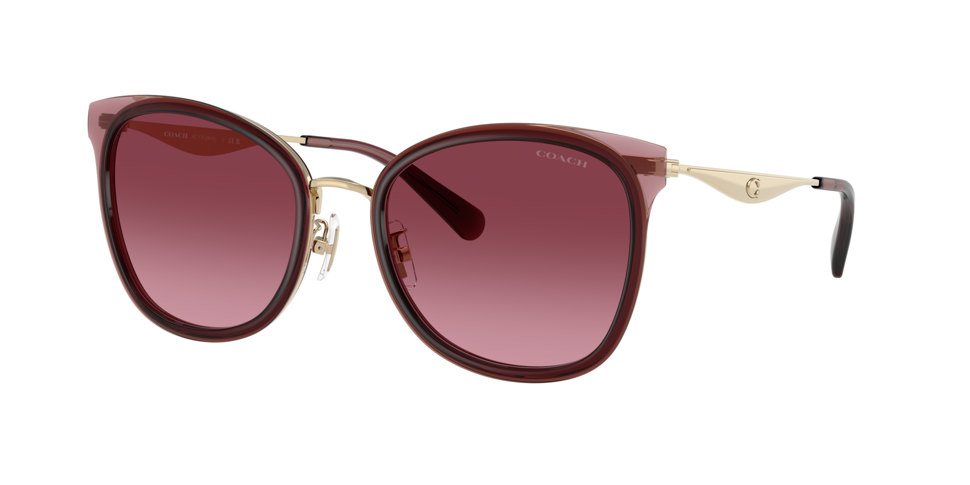Coach Femme Sunglass CW185 - Couleur du Monture Or clairLie de vin Couleur de Lentille Dgrad Lie de vin 69 €