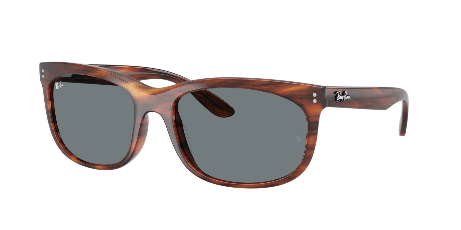 Ray-Ban Unisex Sunglass Balorette -  Frame color: Striped Havana, Lens color: Blue