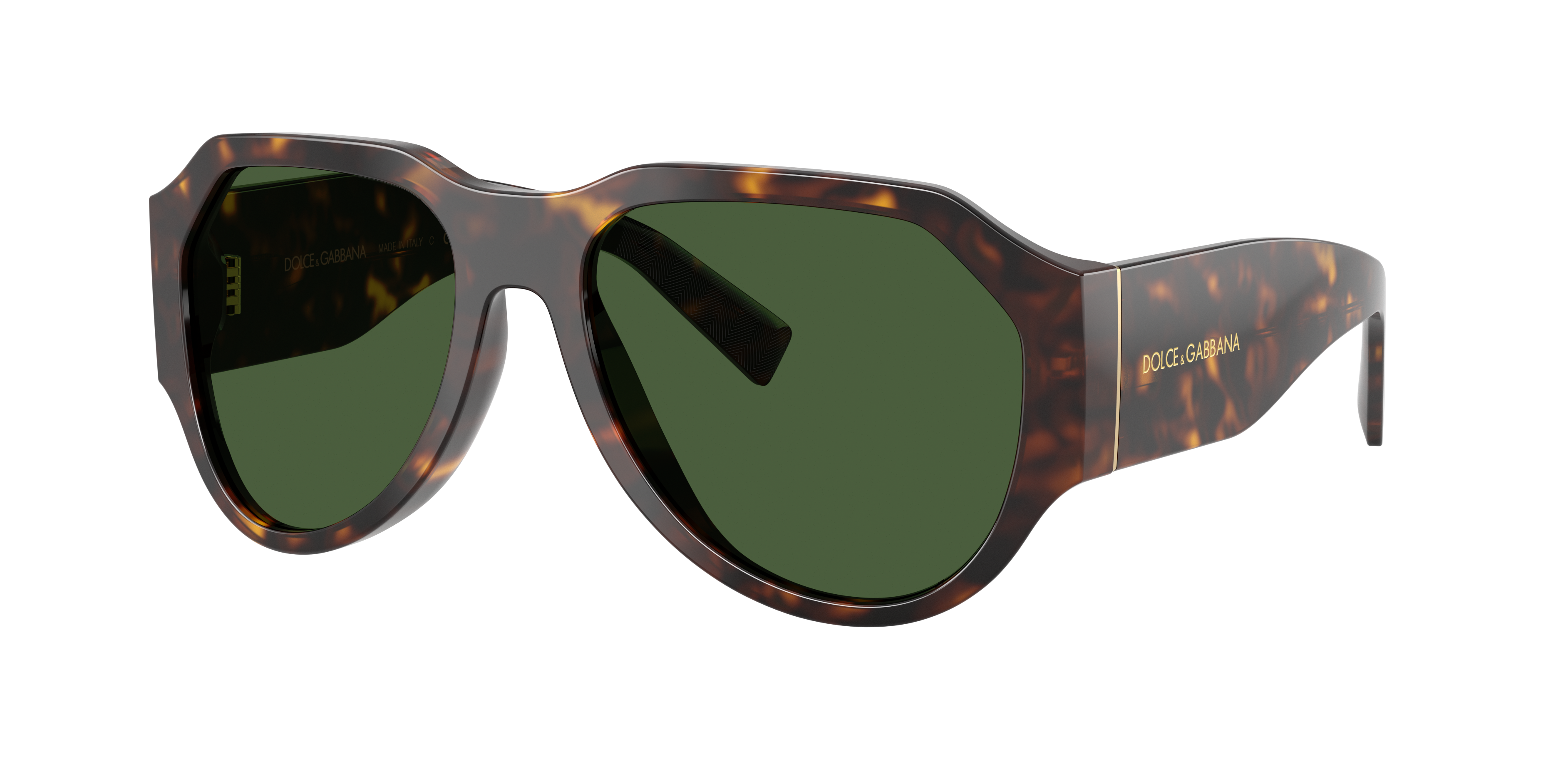 Dolce&Gabbana Herren Dunkelgrün Mann Sunglass Dg4504 - Rahmenfarbe: Havana, Linsenfarbe: