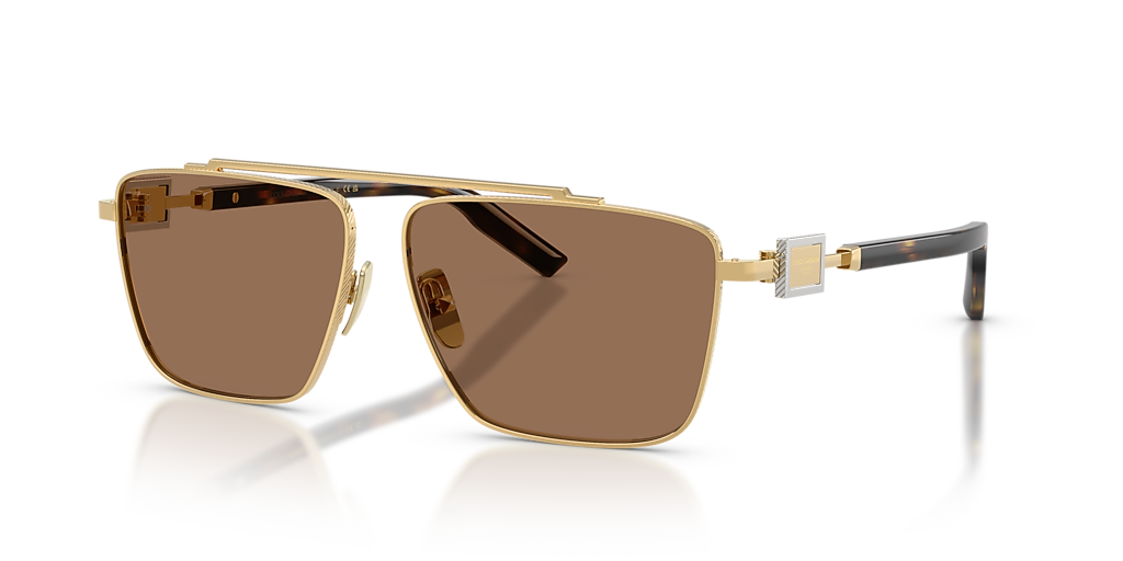 Dolce&Gabbana DG2336 XL (59 - 12) with Brown lenses and Gold frame
