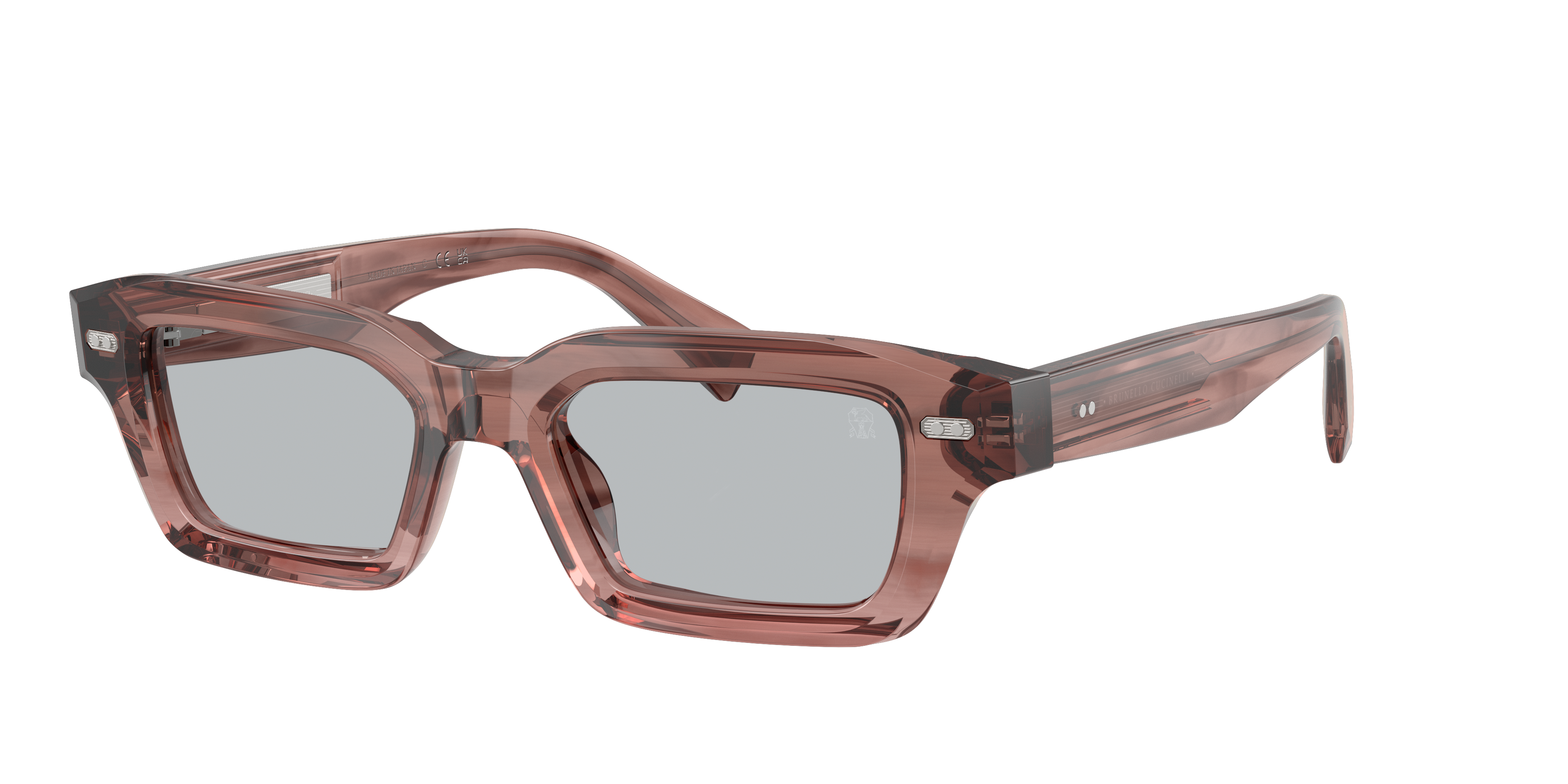 Brunello Cucinelli Unisex Sunglass BC4019S MARLA -  Frame color: Striato Vinaccia, Lens color: Brezza