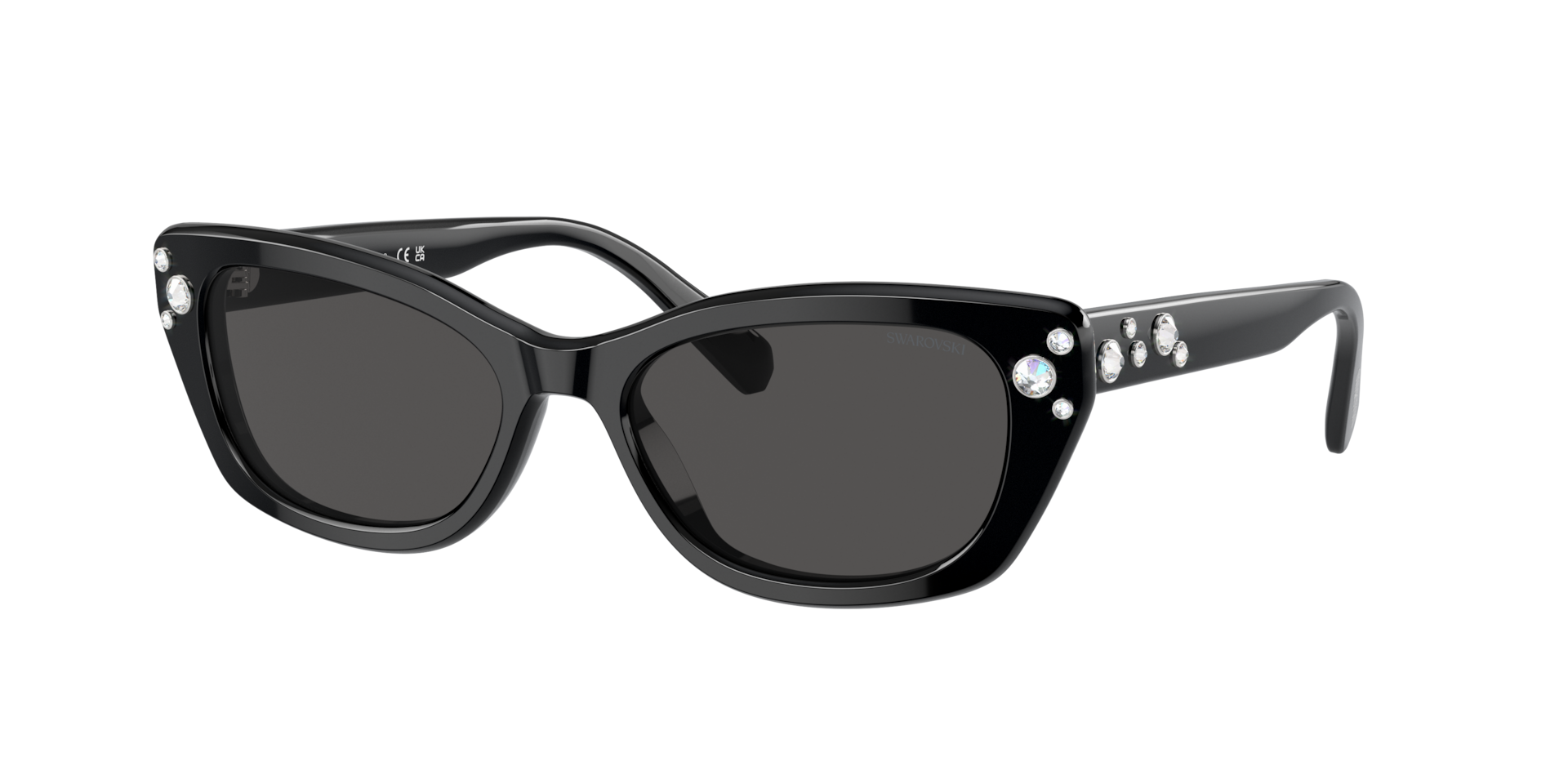 Swarovski Woman Sunglass SK6019 -  Frame color: Black, Lens color: Dark Grey