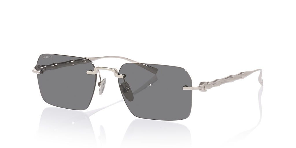 Gucci GG2154S L (56 - 18) with Grey lenses and Silver frame