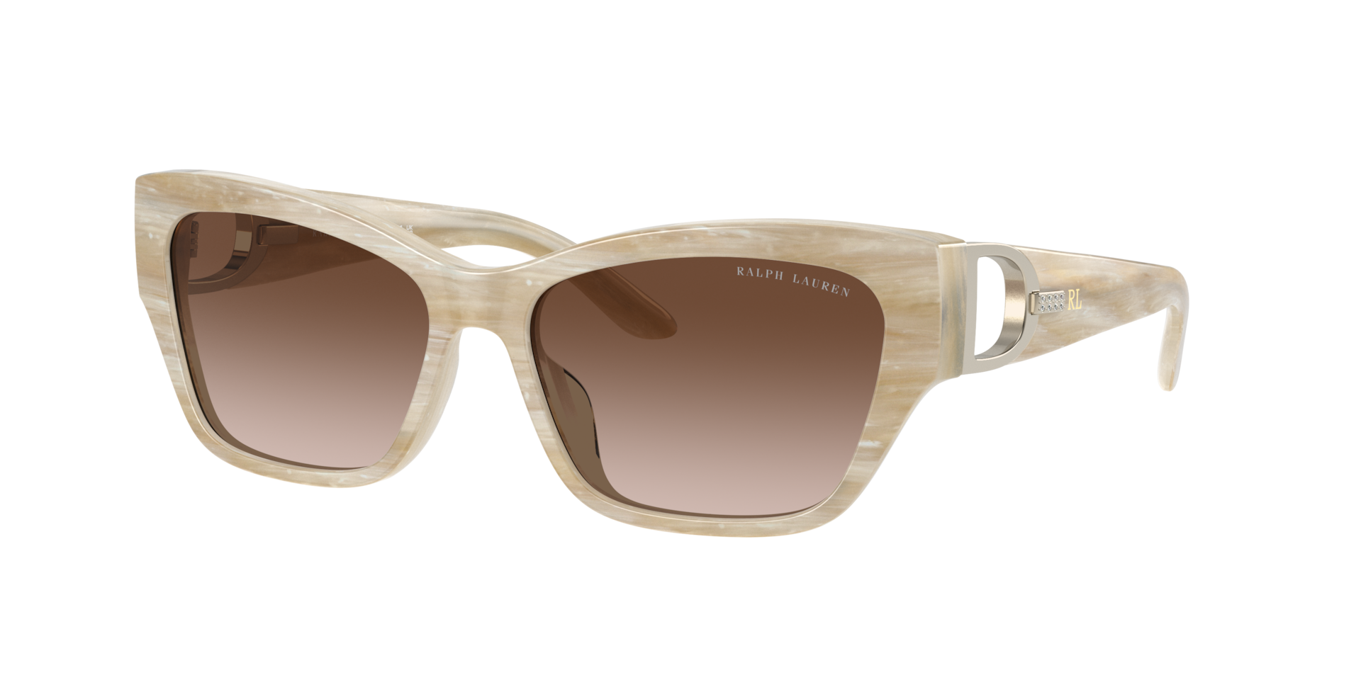 Ralph Lauren Woman Sunglass The Audrey -  Frame color: Cream Horn, Lens color: Gradient Brown
