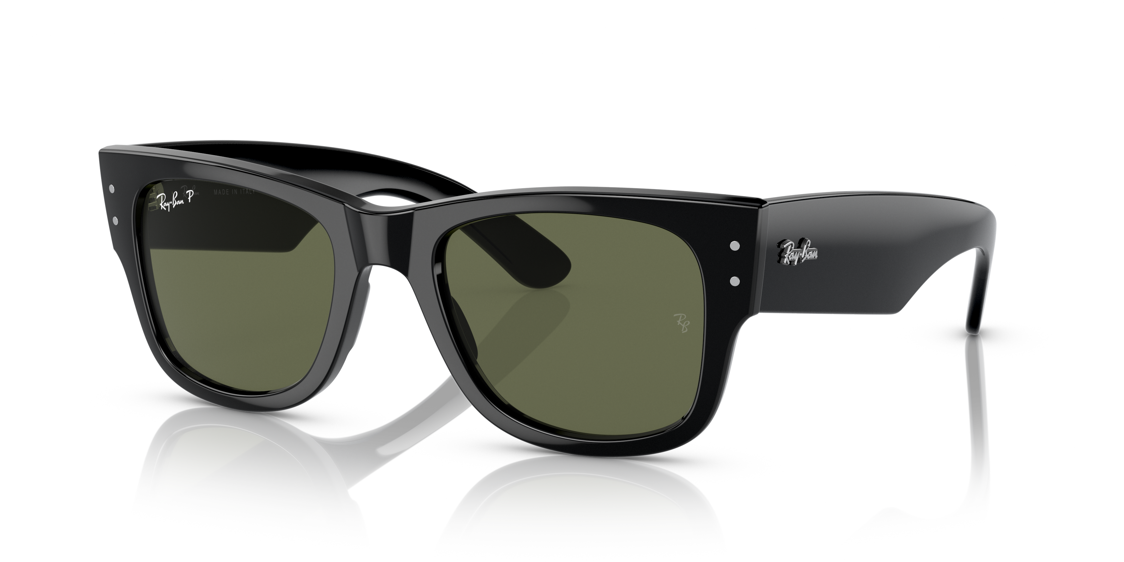 【極美品】Ray-Ban MEGA WAYFARER 偏光レンズ Ray-Ban Mega Wayfarer M (51 - 21) with Green lenses and Black