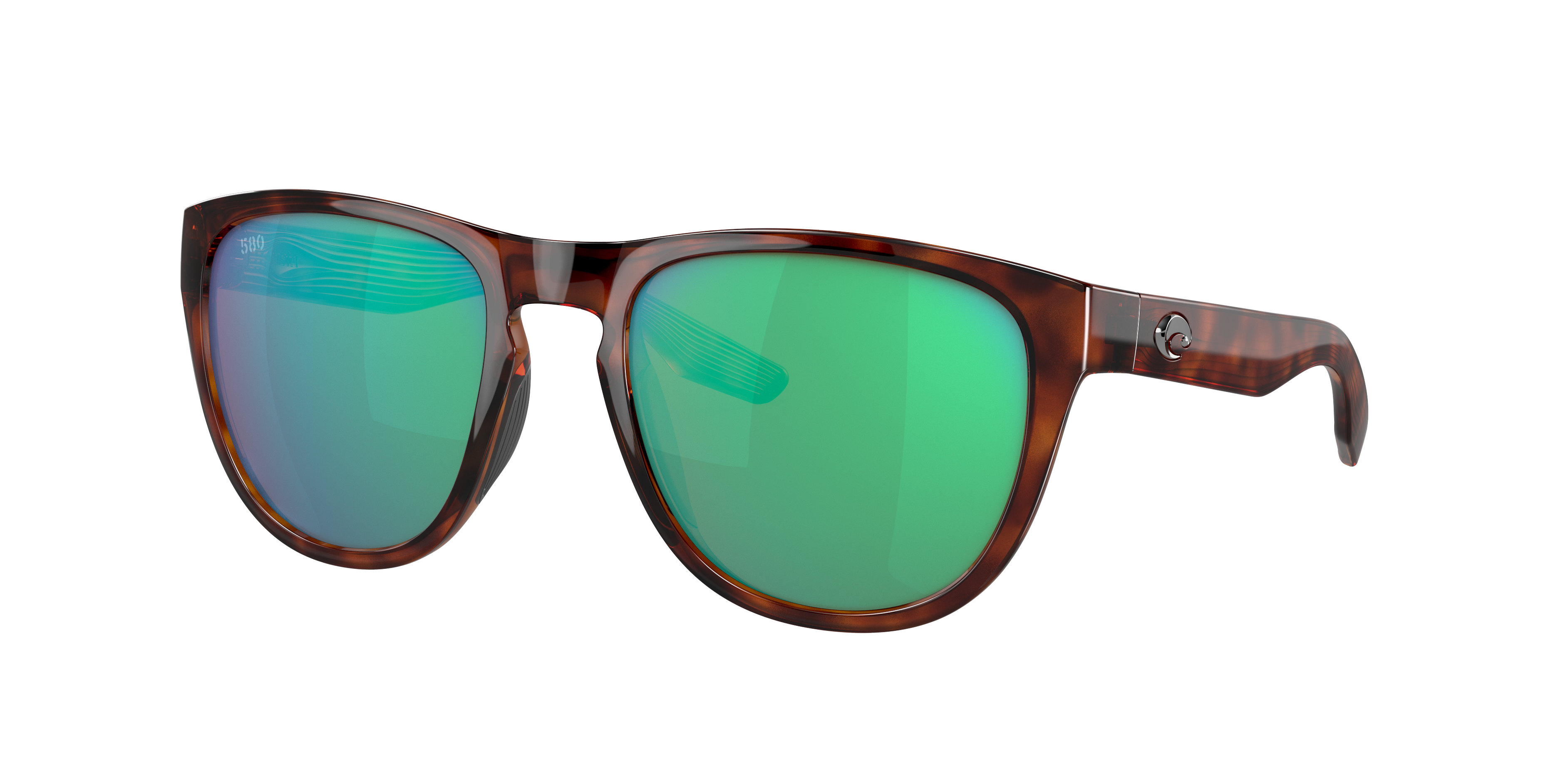 Costa Unisex Sunglass 6S9082 Irie -  Frame color: Tortoise, Lens color: Green Mirror
