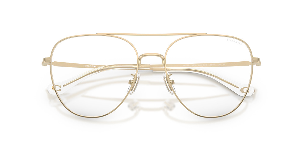 Coach HC7182 CBZ89 XL (56 - 17) with Transparent lenses and Gold