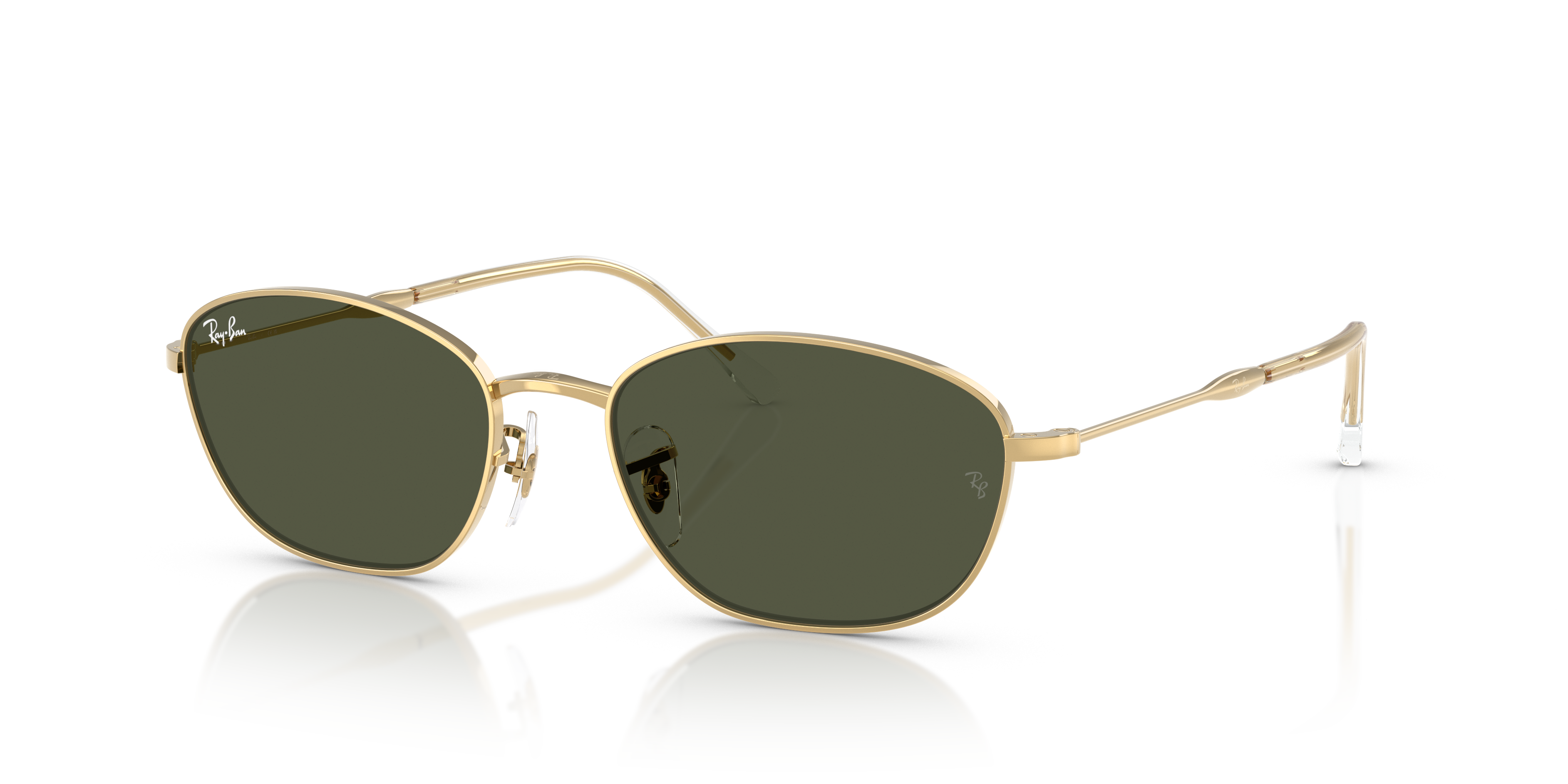 Ray-Ban RB3749 L (55 - 18) with Green lenses and Gold frame