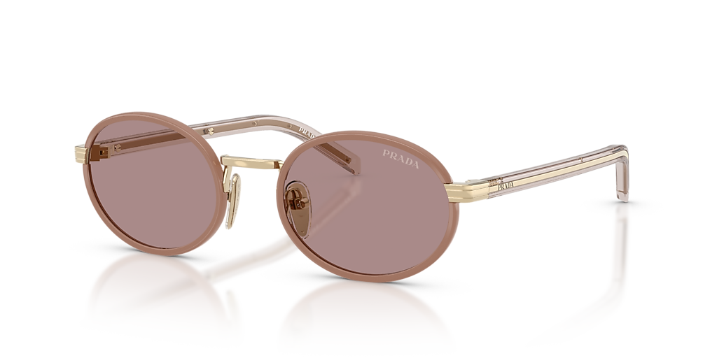 Prada PR B56S XS (52 - 20) with Violet lenses and Brown frame