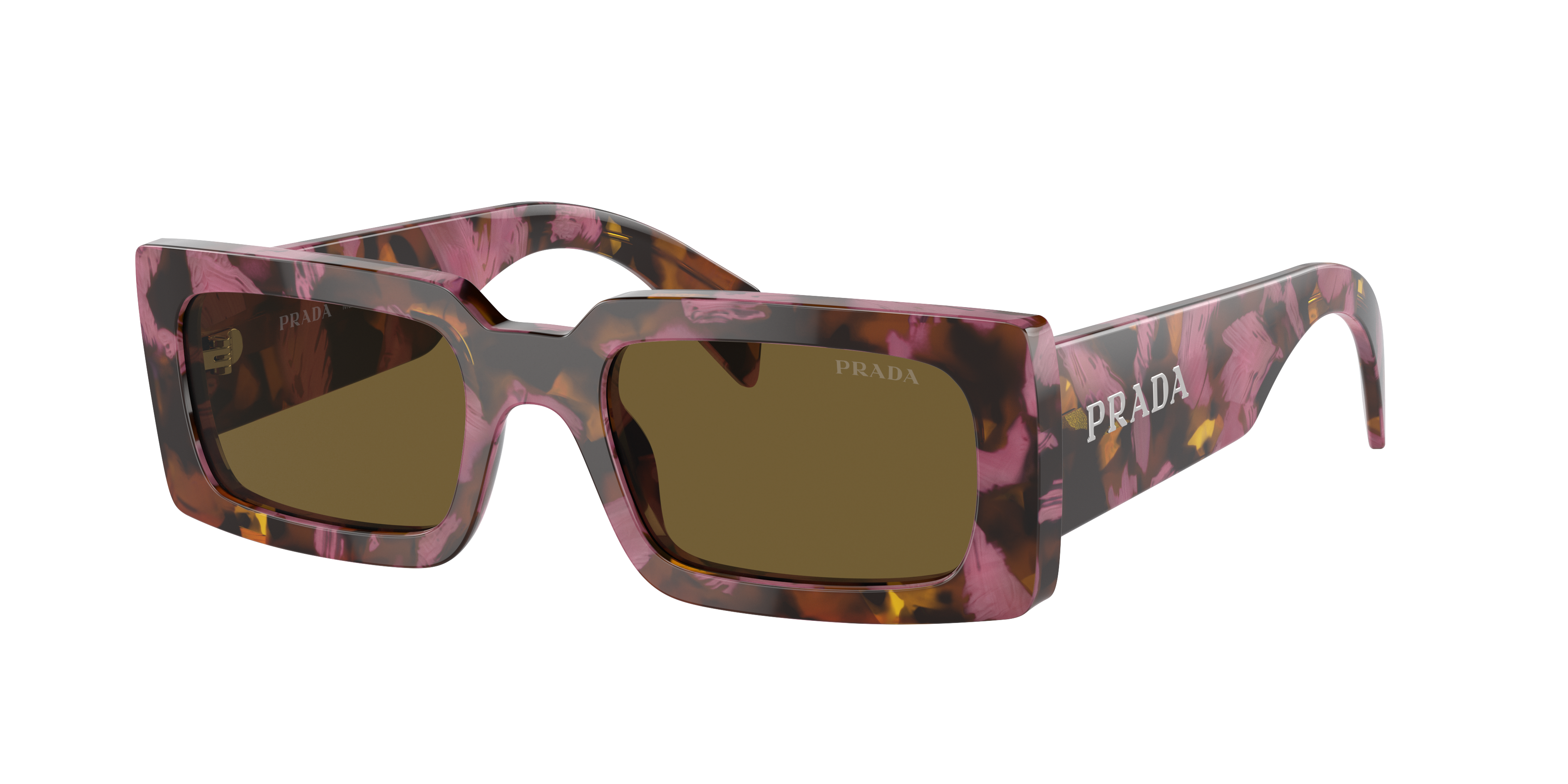Prada PR A07S XS (52 - 20) with Brown lenses and Violet frame