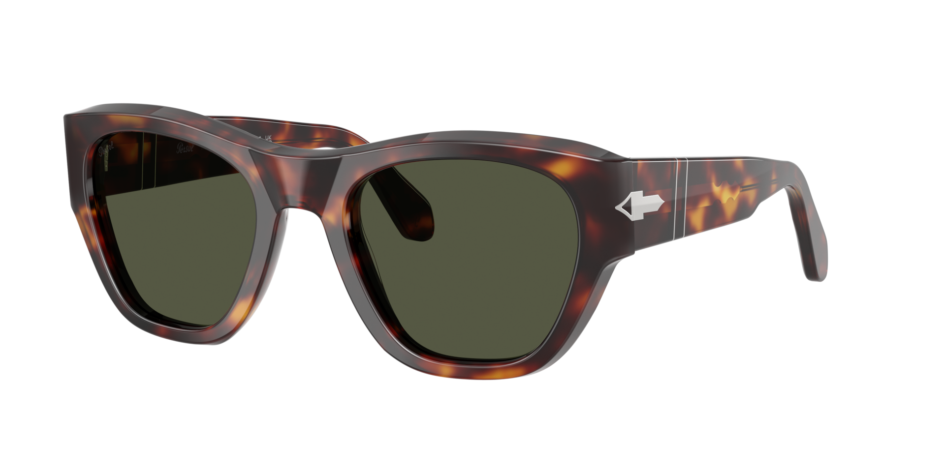 Persol Unisex Sunglass PO0054S -  Frame color: Havana, Lens color: Green