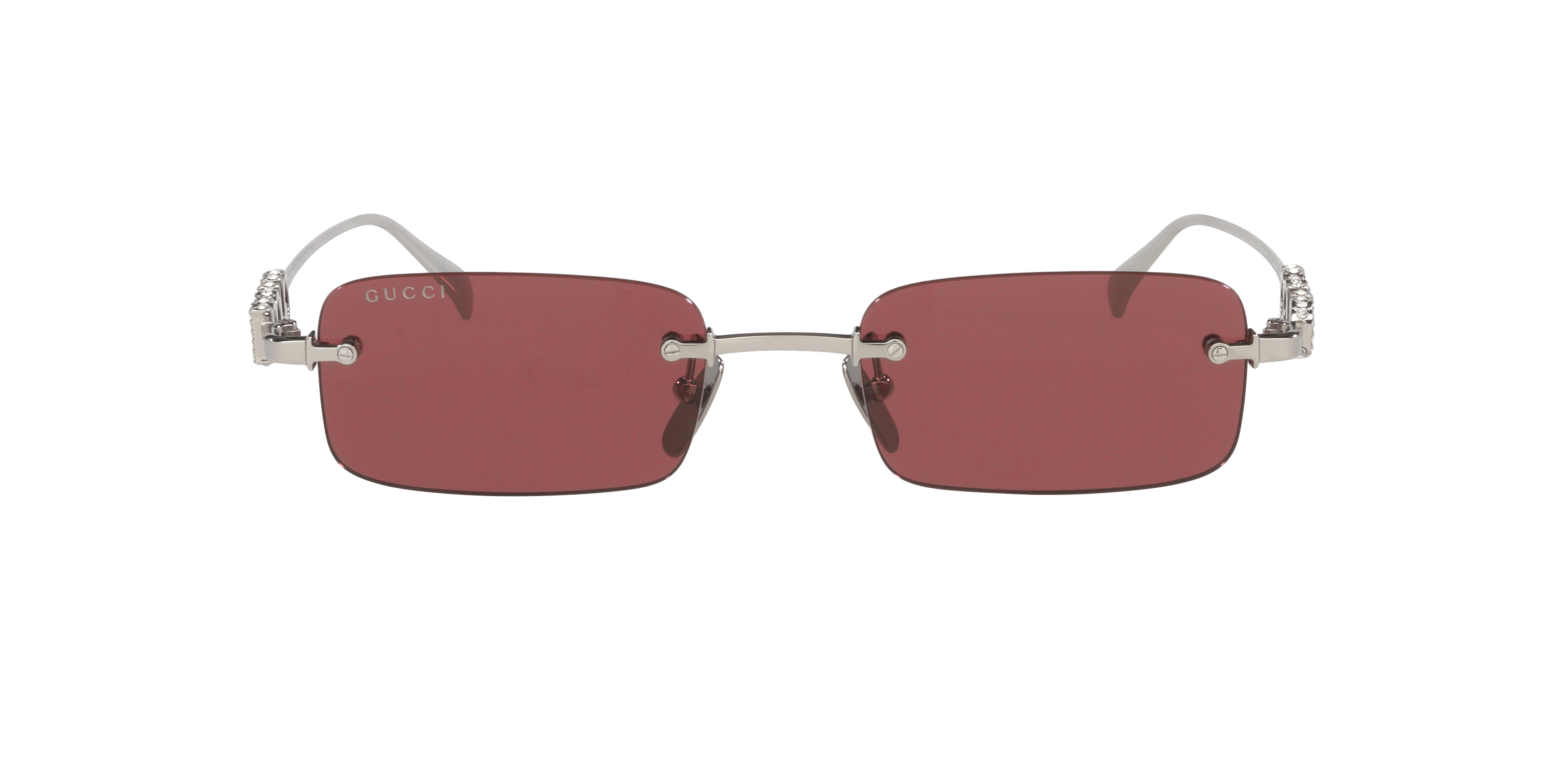 Gucci GG1808S S (52 - 20) with Red lenses and Silver frame