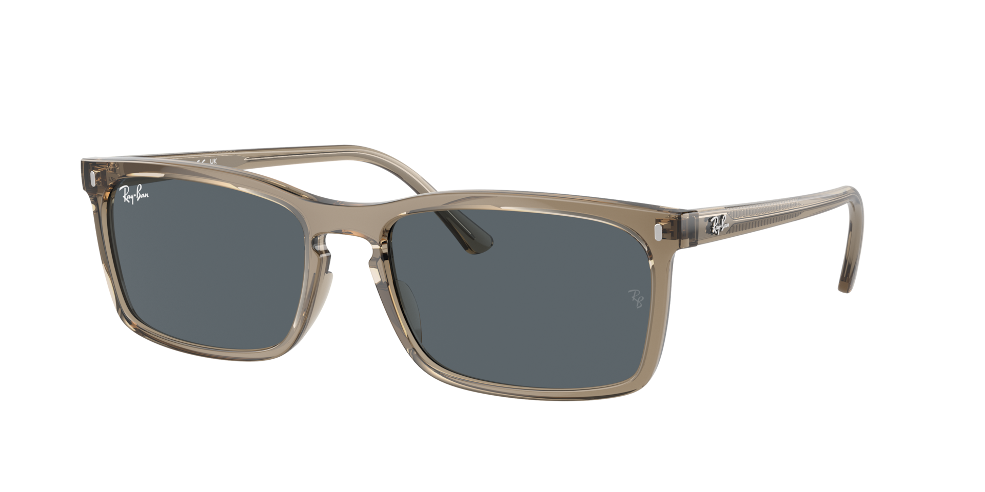 Ray-Ban Unisex Sunglass RB4435 - Color del Marco: Marrón Transparente, Color de la Lente: Azul