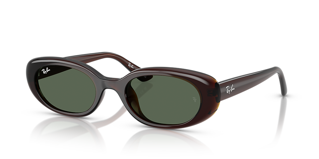 Ray-Ban サングラス RB4441D 667771 53 Ray-Ban RB4441D L (53 - 21) com Lentes Verde e Armação Marrom