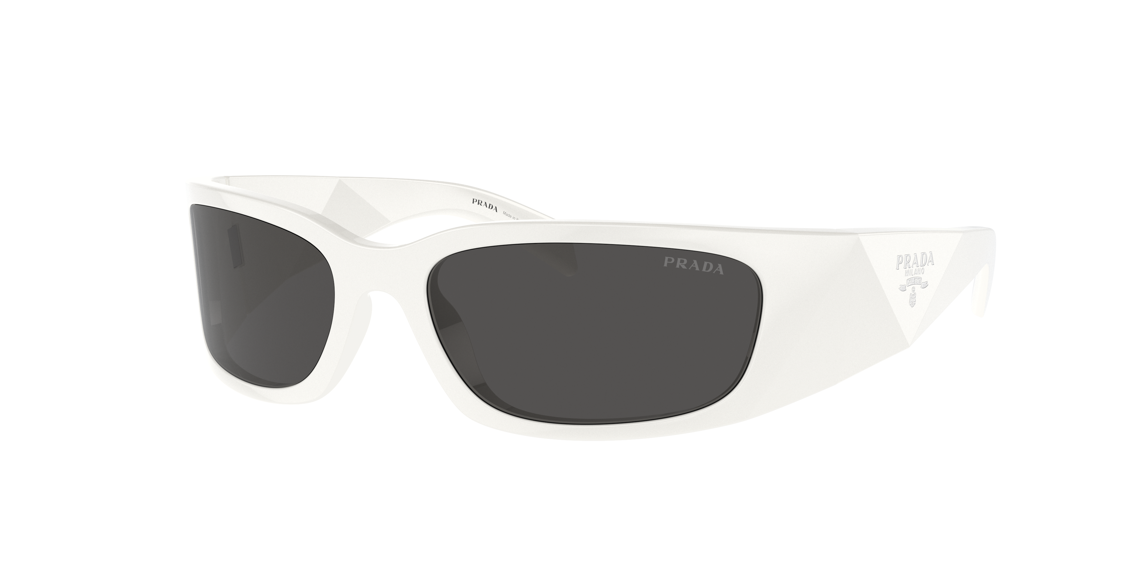 Prada PR A14S L (60 - 18) with Grey lenses and White frame
