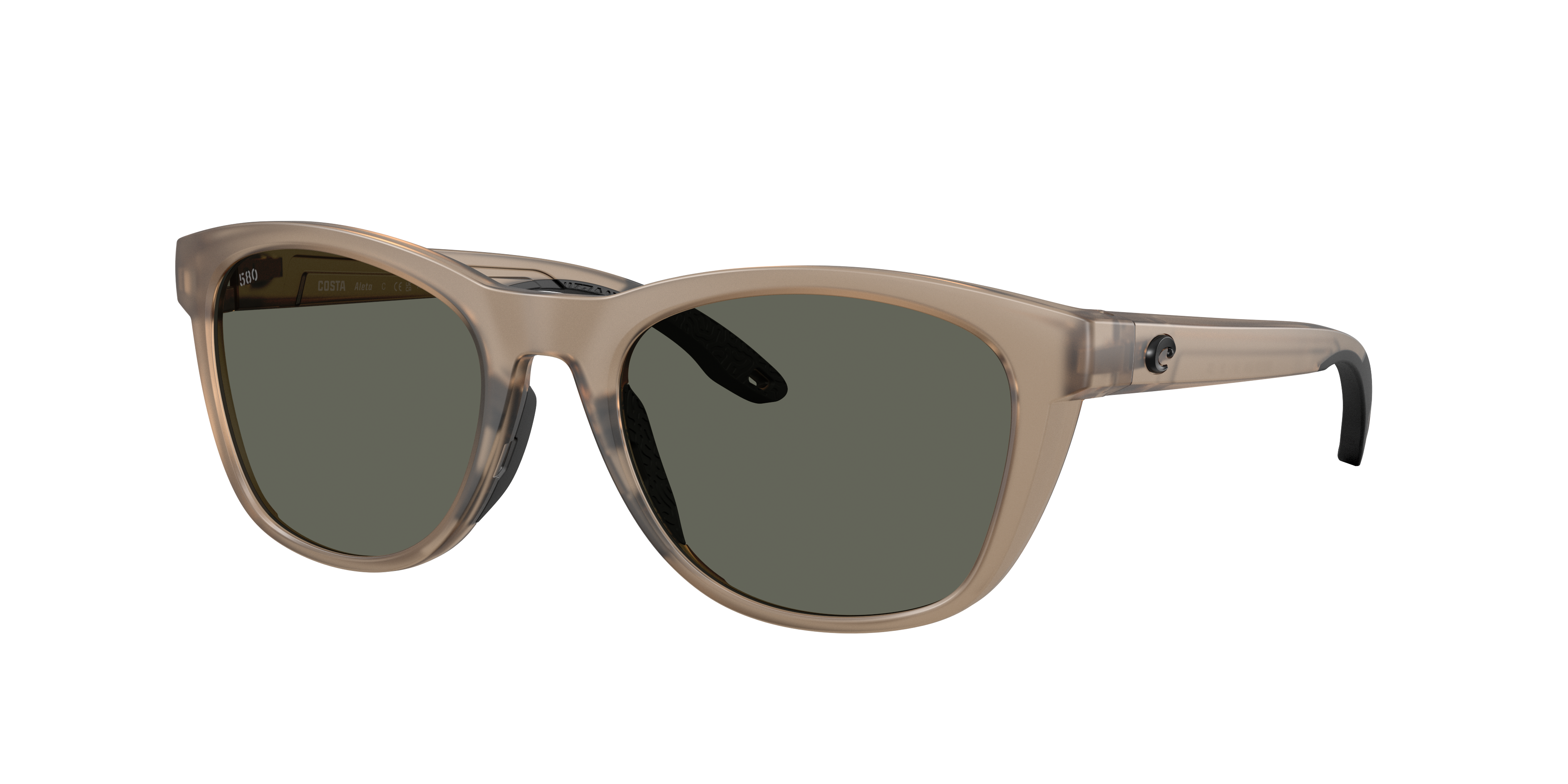 Costa Woman Sunglass Aleta -  Frame color: Matte Brown Smoke, Lens color: Gray