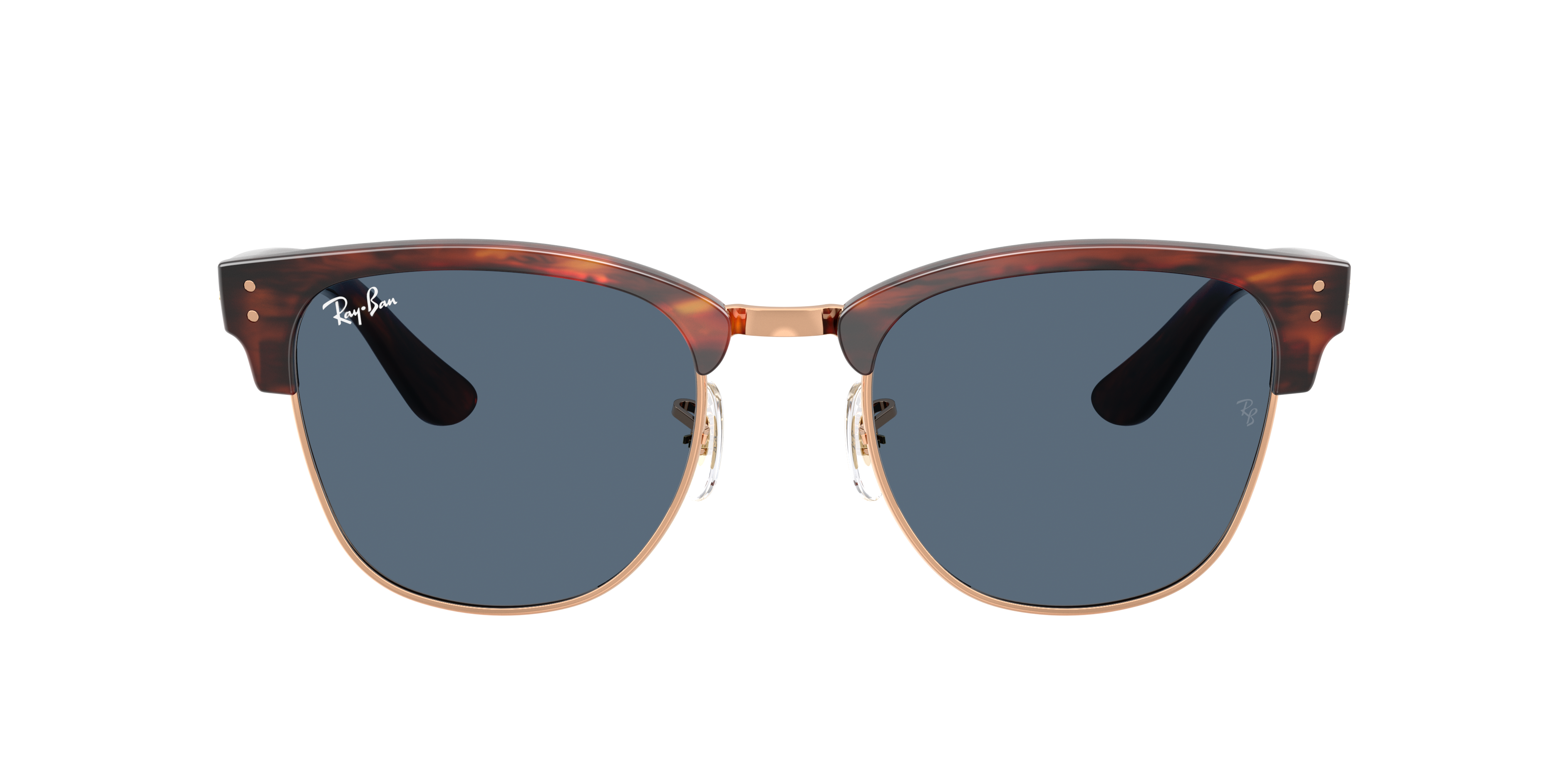 Ray-Ban Clubmaster Reverse L (54 - 21) with Blue lenses and Gold