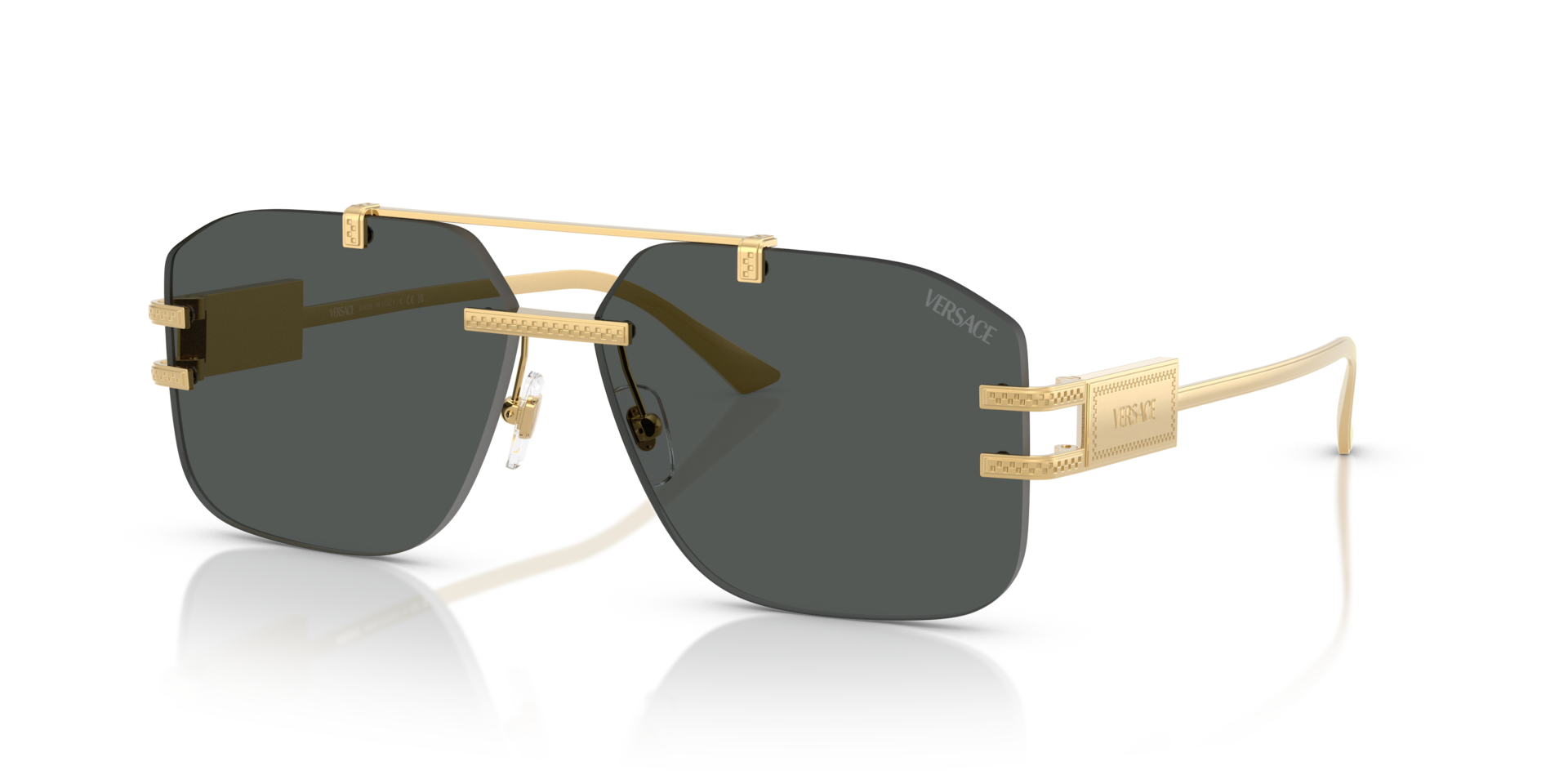Versace VE2275 L (60 - 13) with Grey lenses and Gold frame