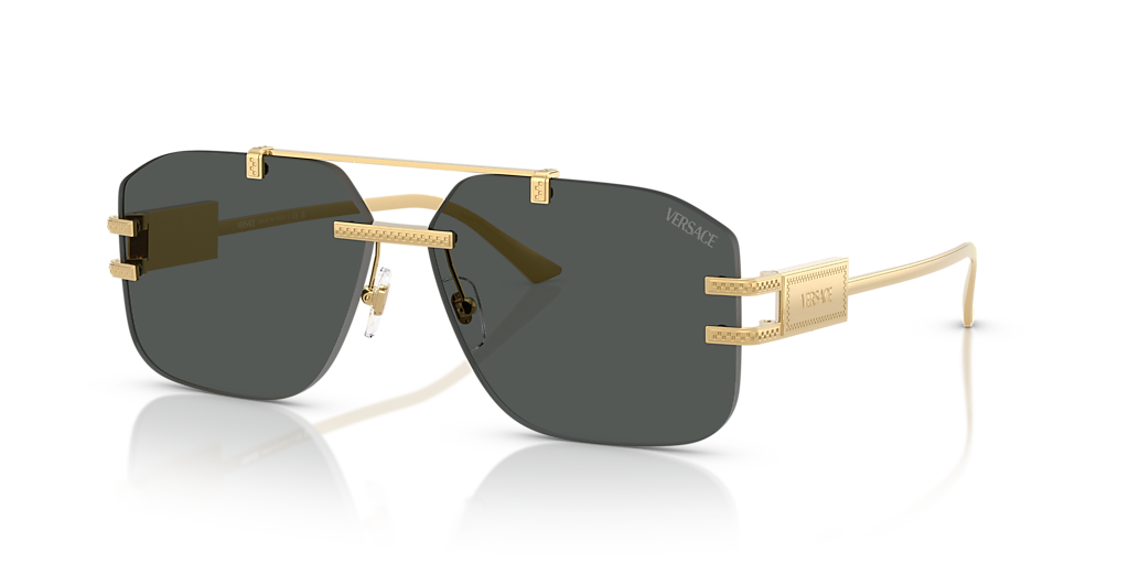 Versace VE2275 L (60 - 13) with Grey lenses and Gold frame