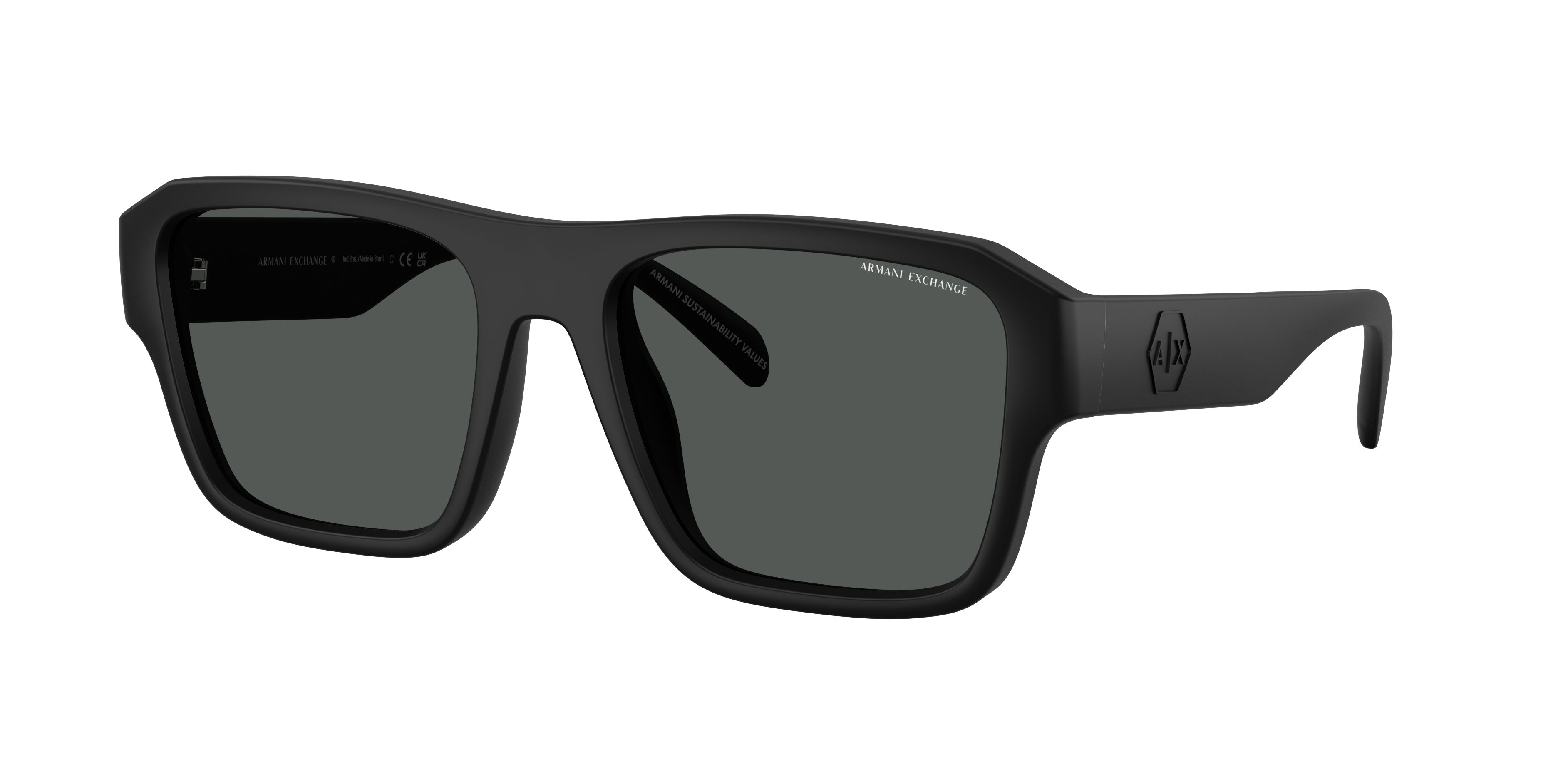 Armani Exchange Man Sunglass AX4154SU -  Frame color: Matte Black, Lens color: Dark Grey
