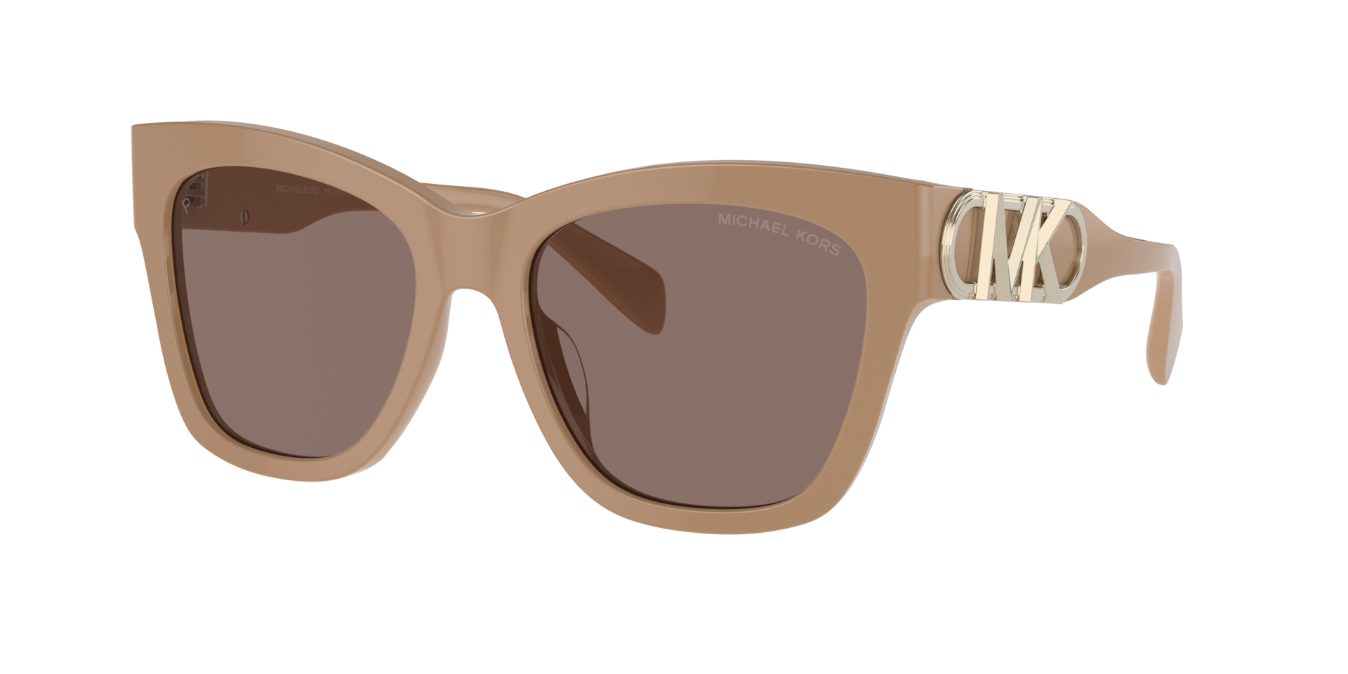 Michael Kors Femme Sunglass Empire Square - Couleur du Monture: Camel uni, Couleur de Lentille: Marron uni Polarisé