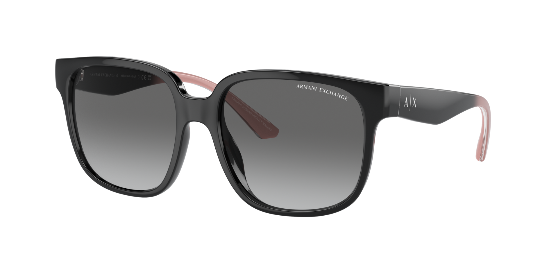 Armani Exchange Femme Sunglass AX4136SU - Couleur du Monture Noir brillant Couleur de Lentille Dgrad Gris 47 €