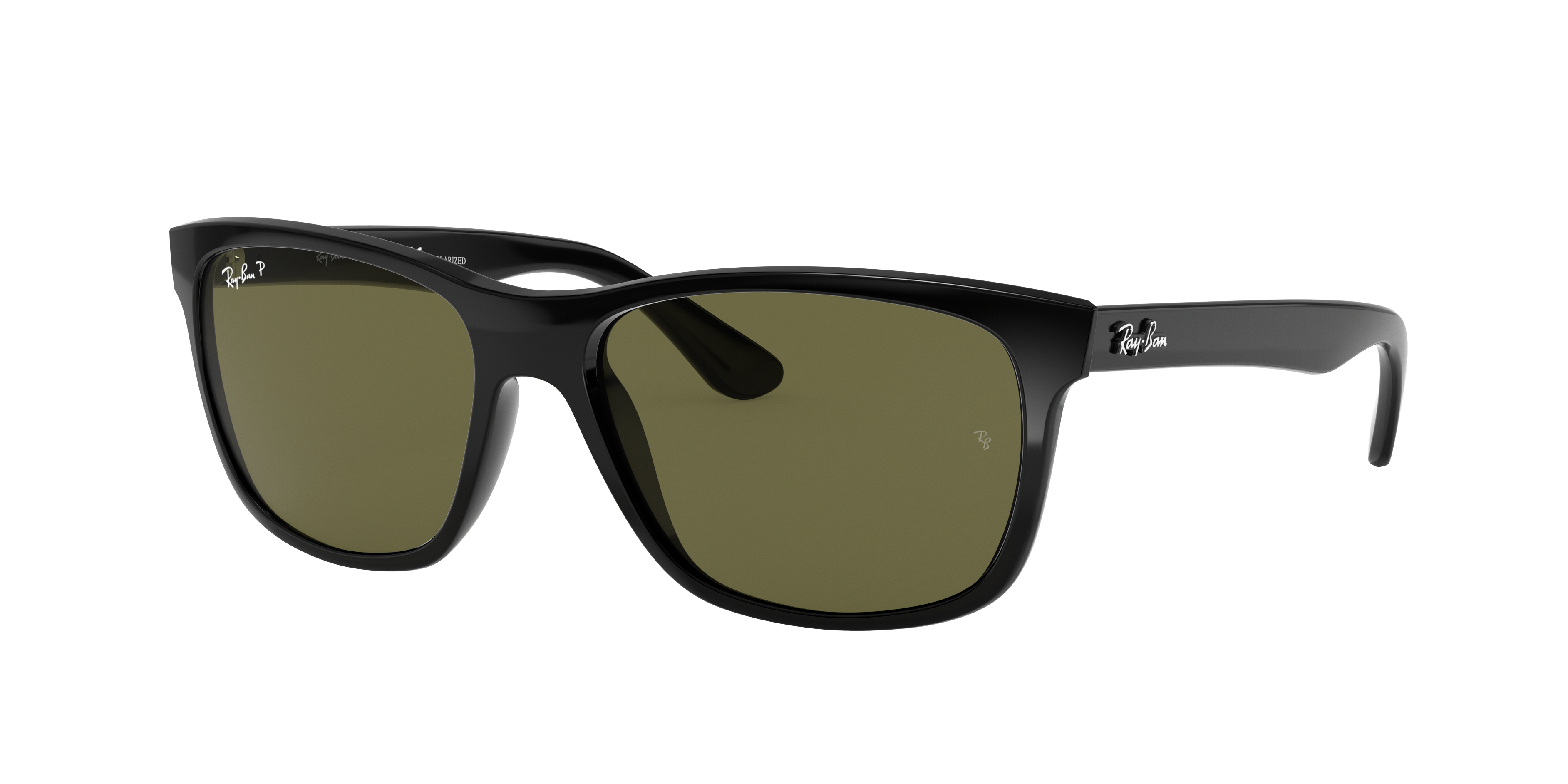 Ray-Ban RB4181 M (57 - 16) with Green lenses and Black frame