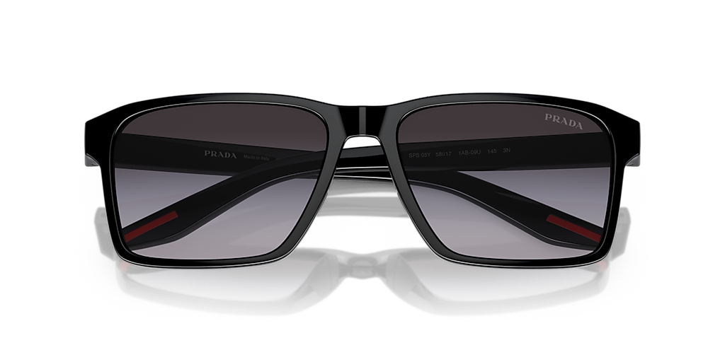 Prada Linea Rossa PS 05YS XXL (58 - 17) with Grey lenses and Black