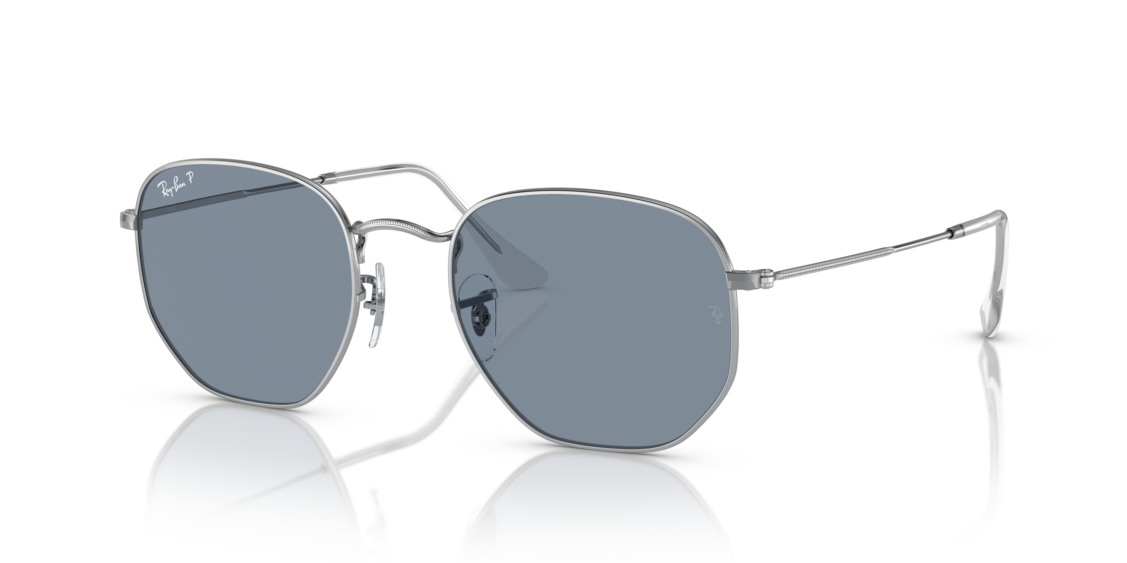 じょんじょん　レイバン Ray-Ban Hexagonal Flat Lenses M (51 - 21) with Blue lenses and