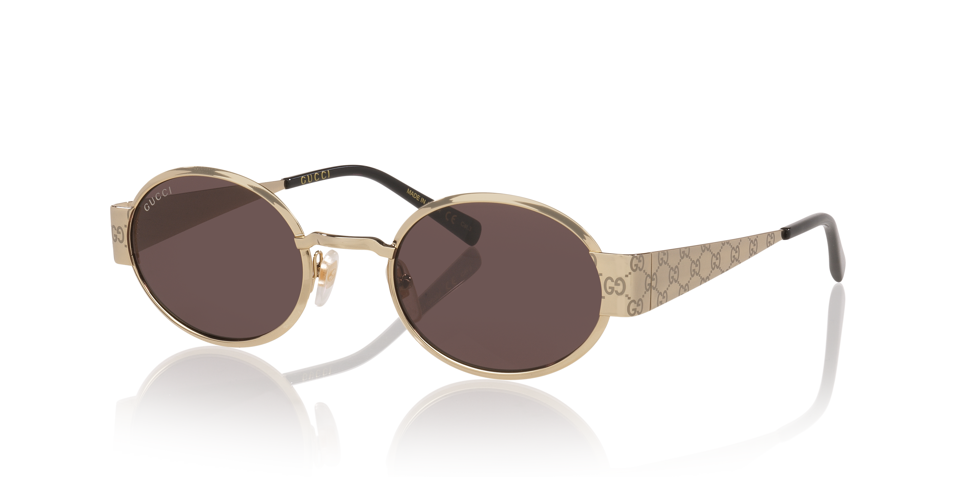 Gucci GG1854S M (51 - 23) with Brown lenses and Gold frame
