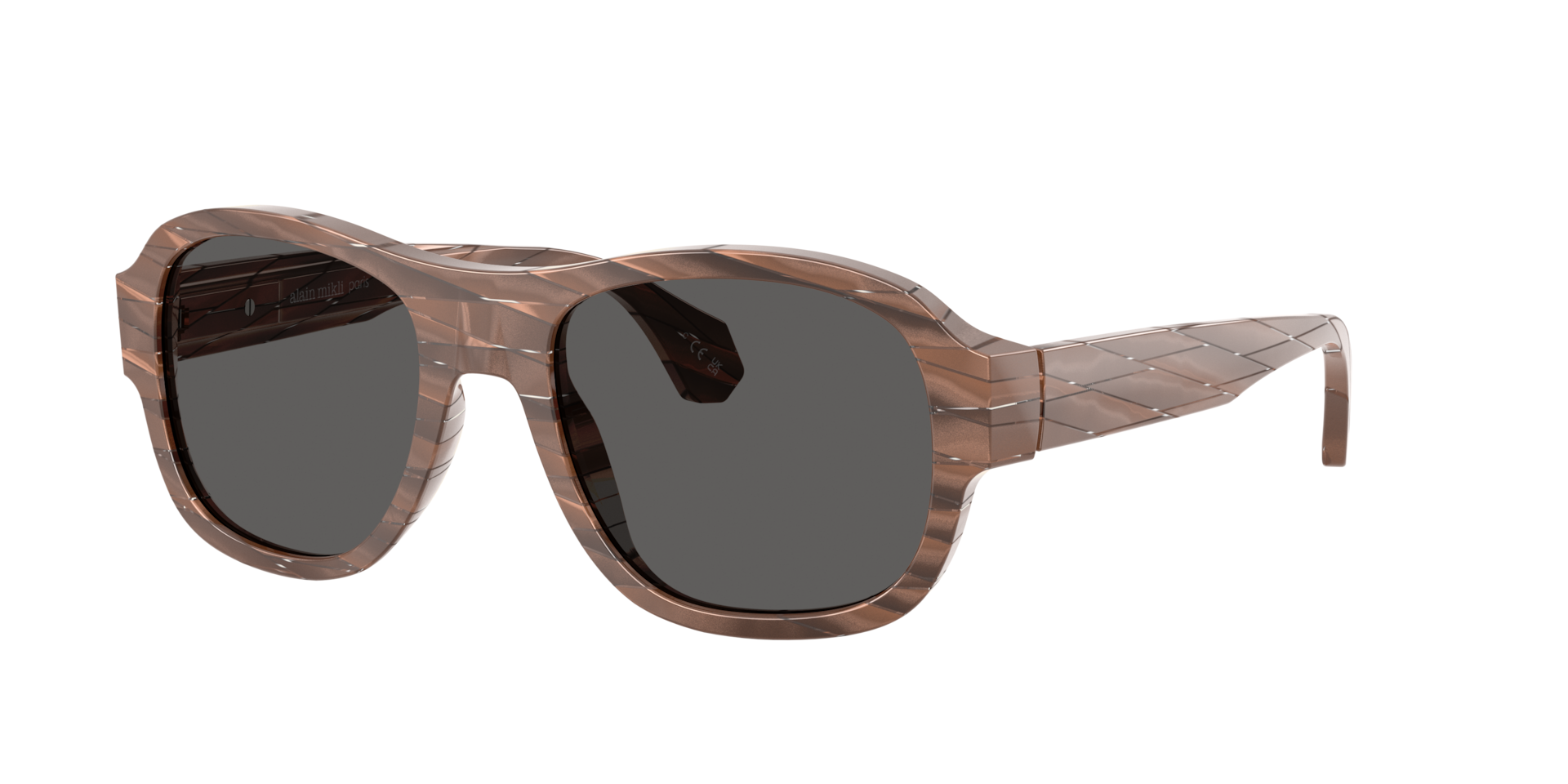 Alain Mikli Unisex Sunglass A05519 -  Frame color: Bronze Rhombus, Lens color: Dark Grey