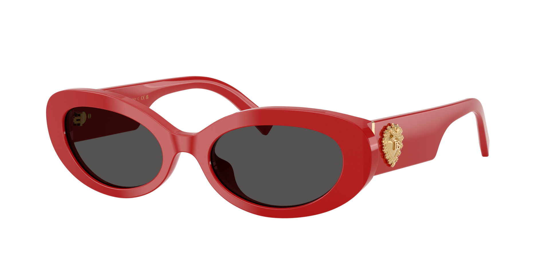 Dolce&Gabbana Frau Sunglass DG4537 - Rahmenfarbe: Ganz Rot, Linsenfarbe: Dunkelgrau