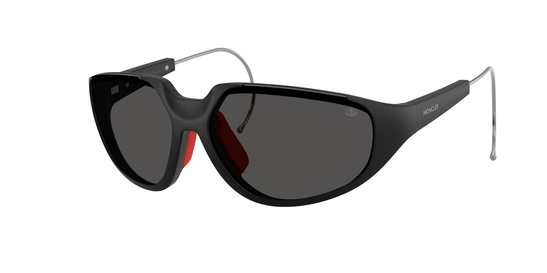 Moncler Unisex Sunglass ME8008 LASZER - Couleur du Monture Noir mat Couleur de Lentille Gris fonc uni 340 €