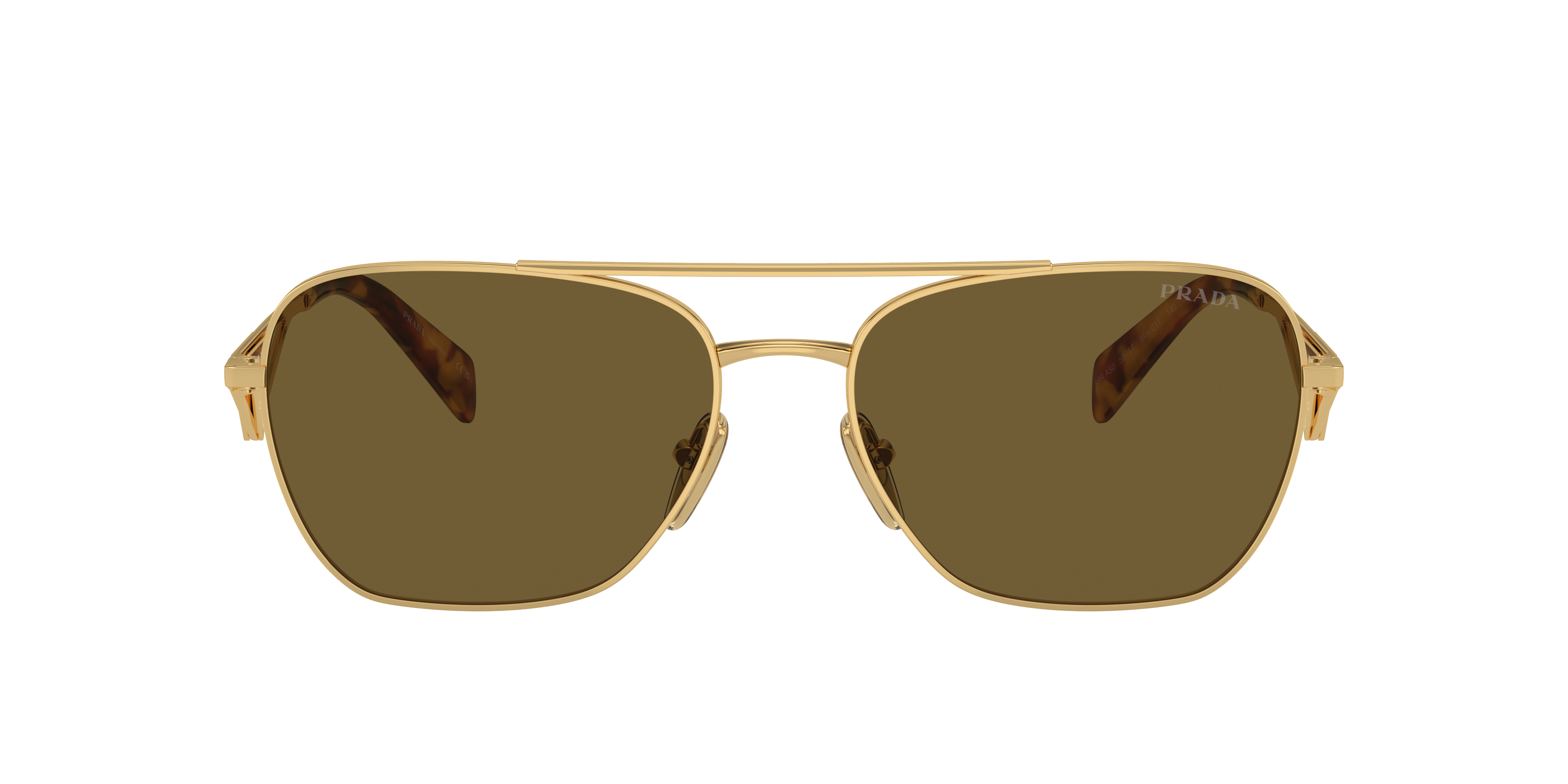 Prada PR A50S XXL (59 - 17) with Brown lenses and Gold frame