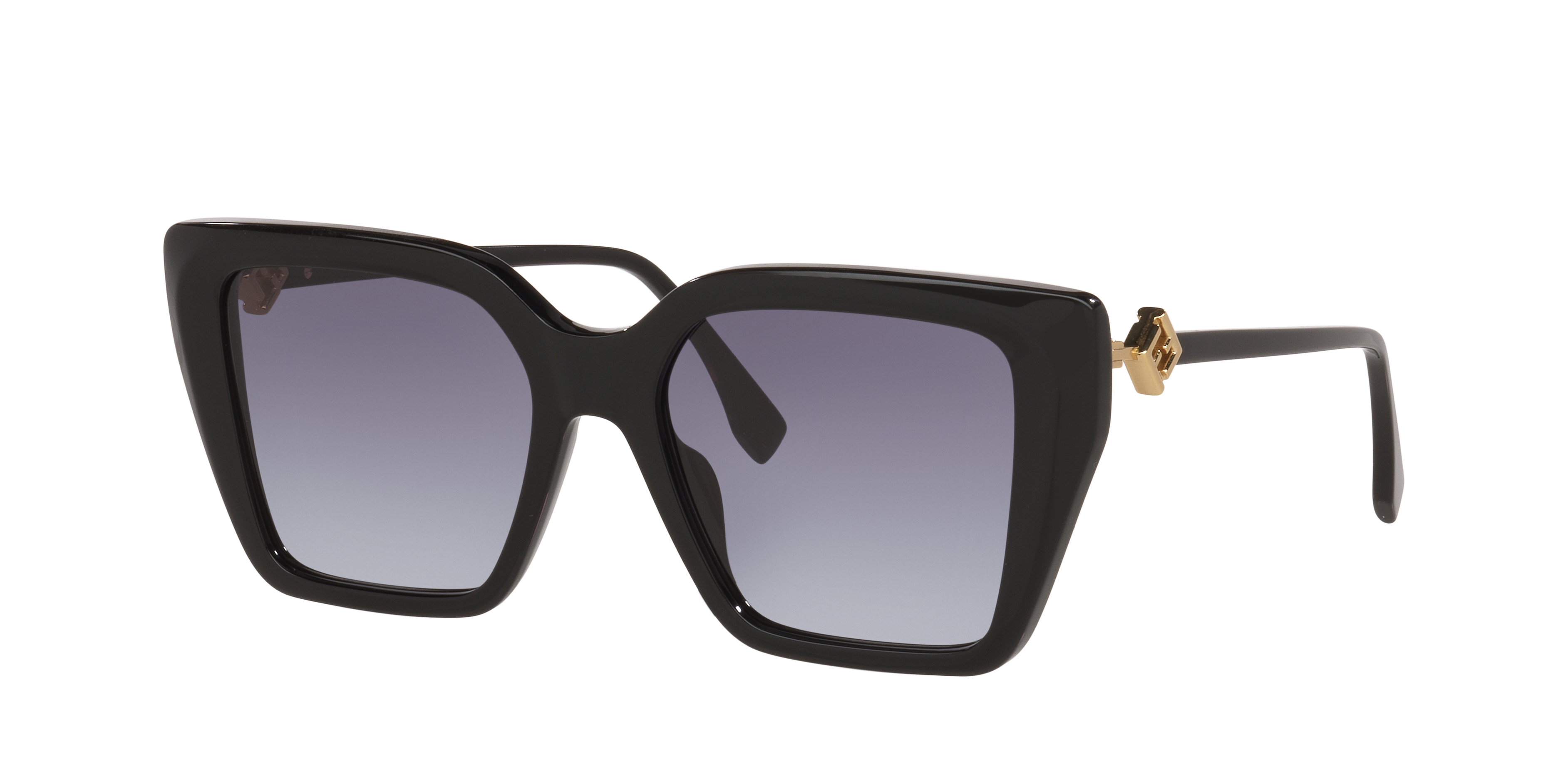 Fendi Woman Sunglass Ff Diamonds FE40161I -  Frame color: Black, Lens color: Grey Gradient