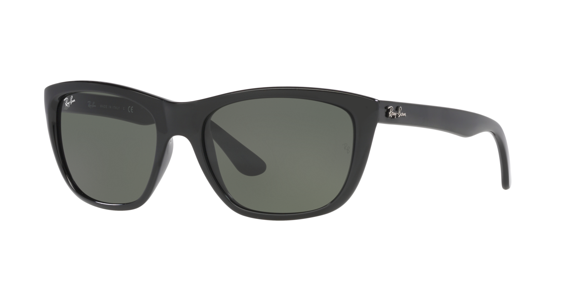 Ray-Ban RB4154 M (57 - 18) with Green lenses and Black frame