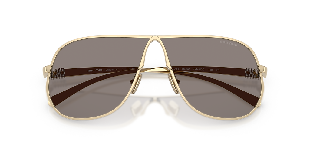 Miu Miu MU A56S L (66 - 02) with Grey lenses and Gold frame